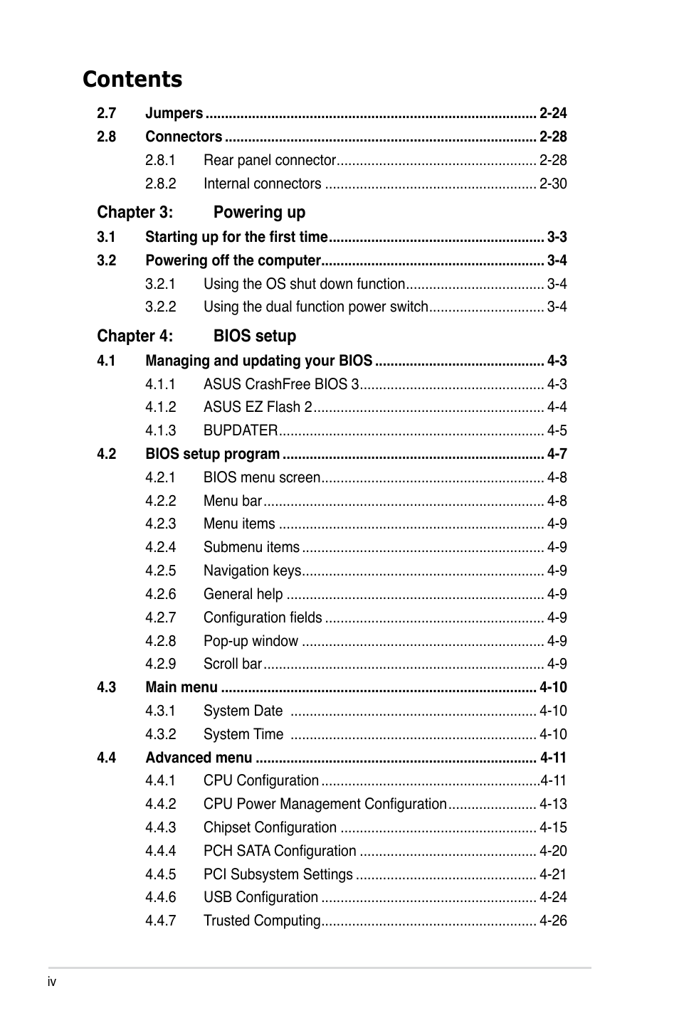 Asus Z9PA-U8 User Manual | Page 4 / 188