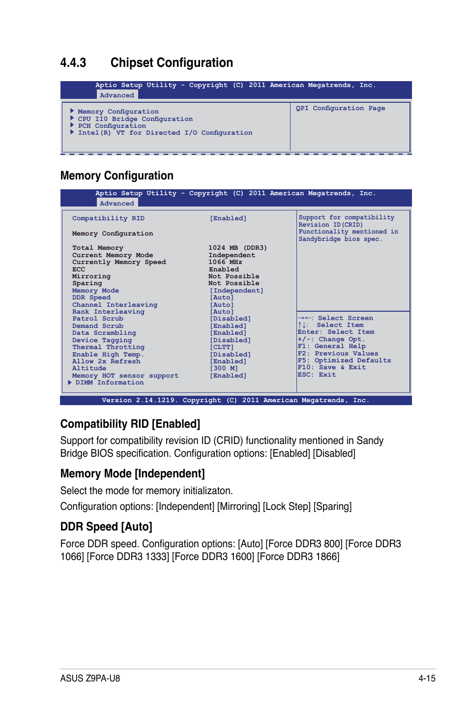 3 chipset configuration, Chipset configuration -15, Compatibility rid [enabled | Ddr speed [auto | Asus Z9PA-U8 User Manual | Page 77 / 188