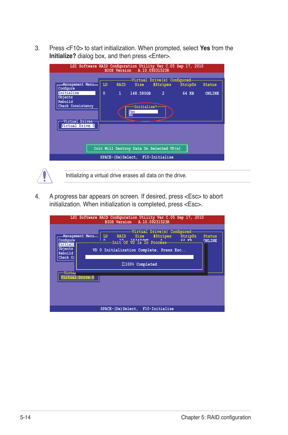 14 chapter 5: raid configuration | Asus Z9PE-D16 User Manual | Page 118 / 184