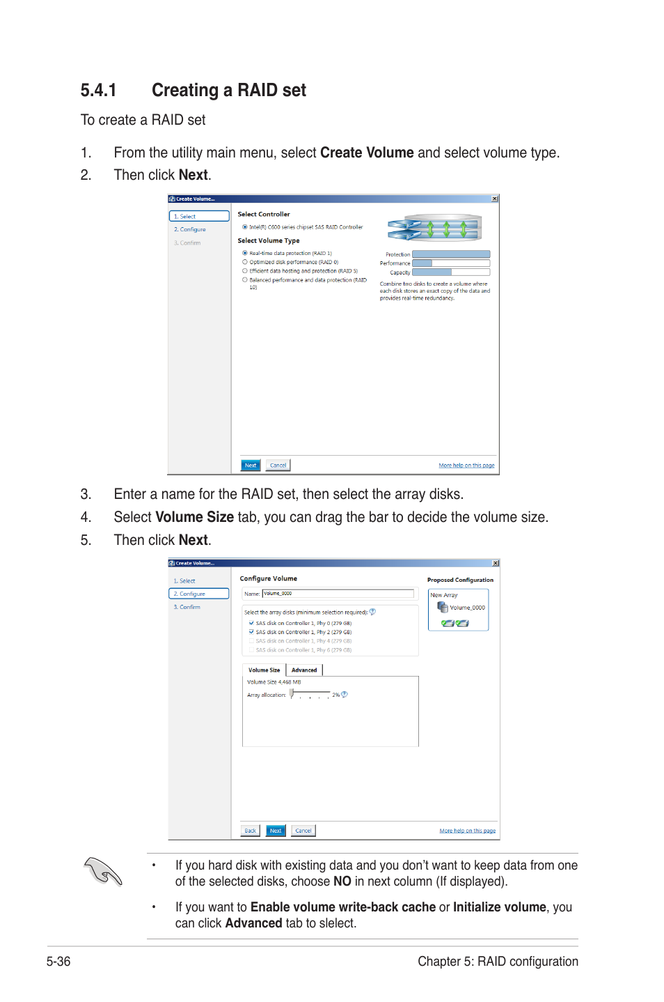 1 creating a raid set, Creating a raid set -36 | Asus Z9PE-D16 User Manual | Page 140 / 184