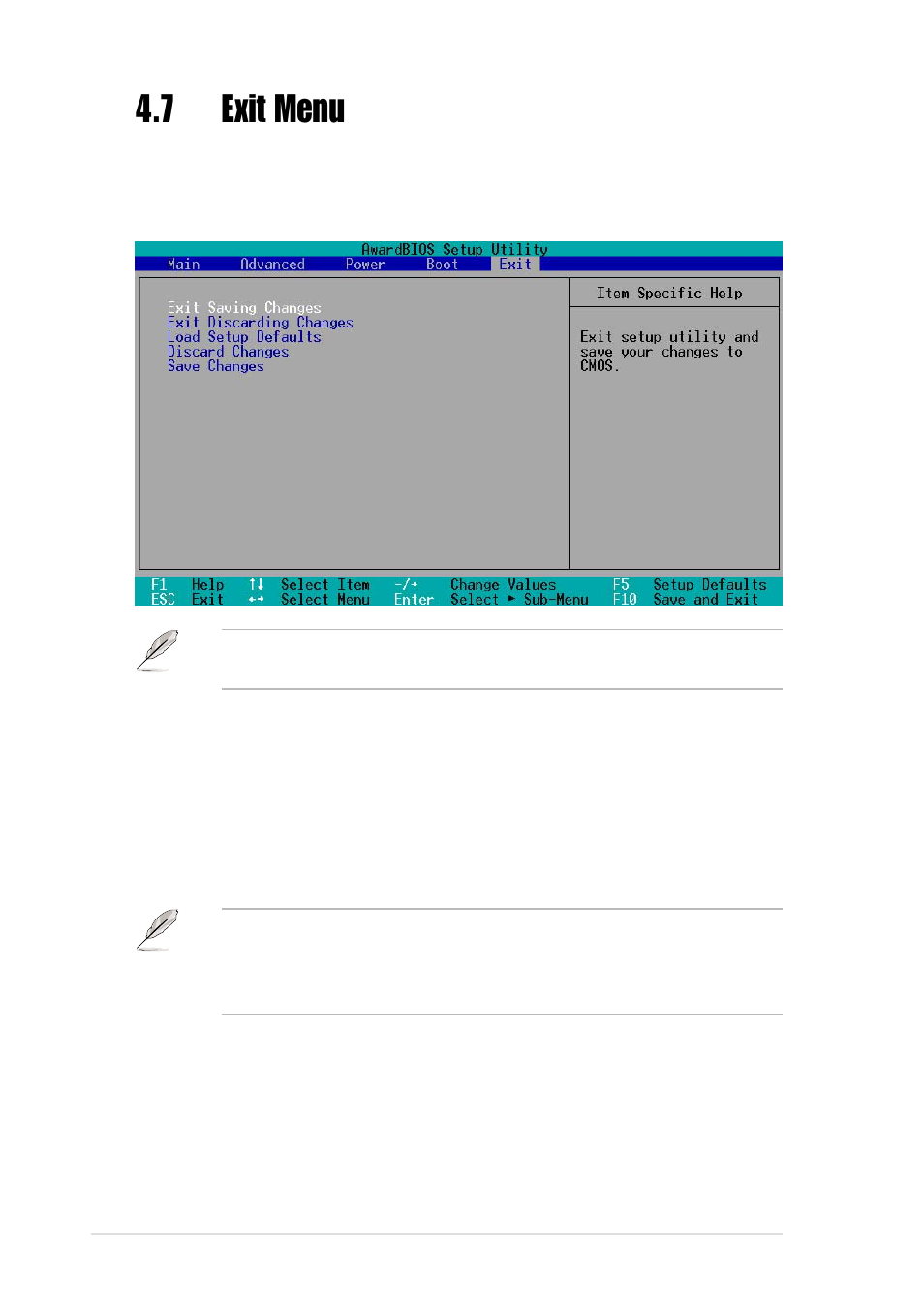 7 exit menu | Asus P4B533 User Manual | Page 104 / 140