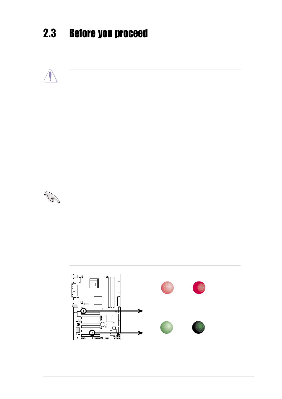 3 before you proceed | Asus P4B533 User Manual | Page 29 / 140