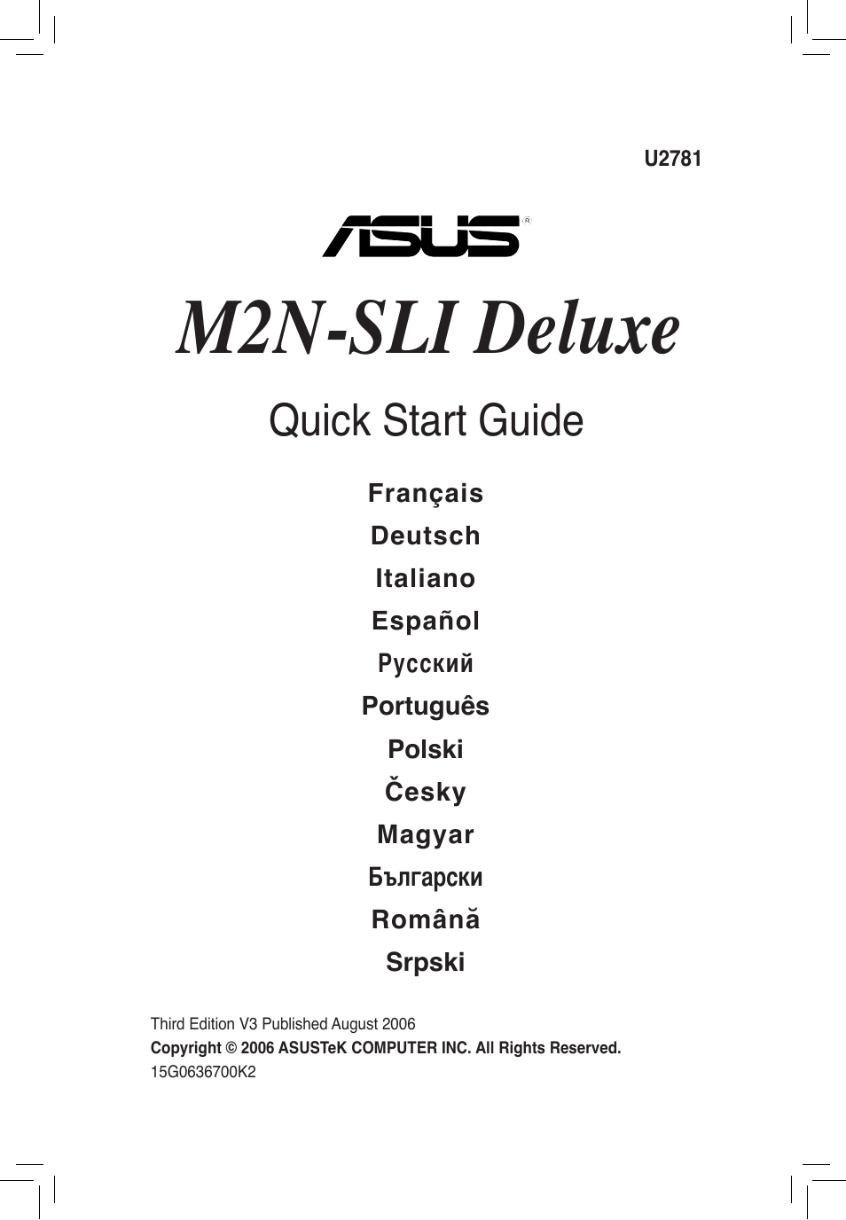 Asus M2N-SLI Deluxe User Manual | 38 pages