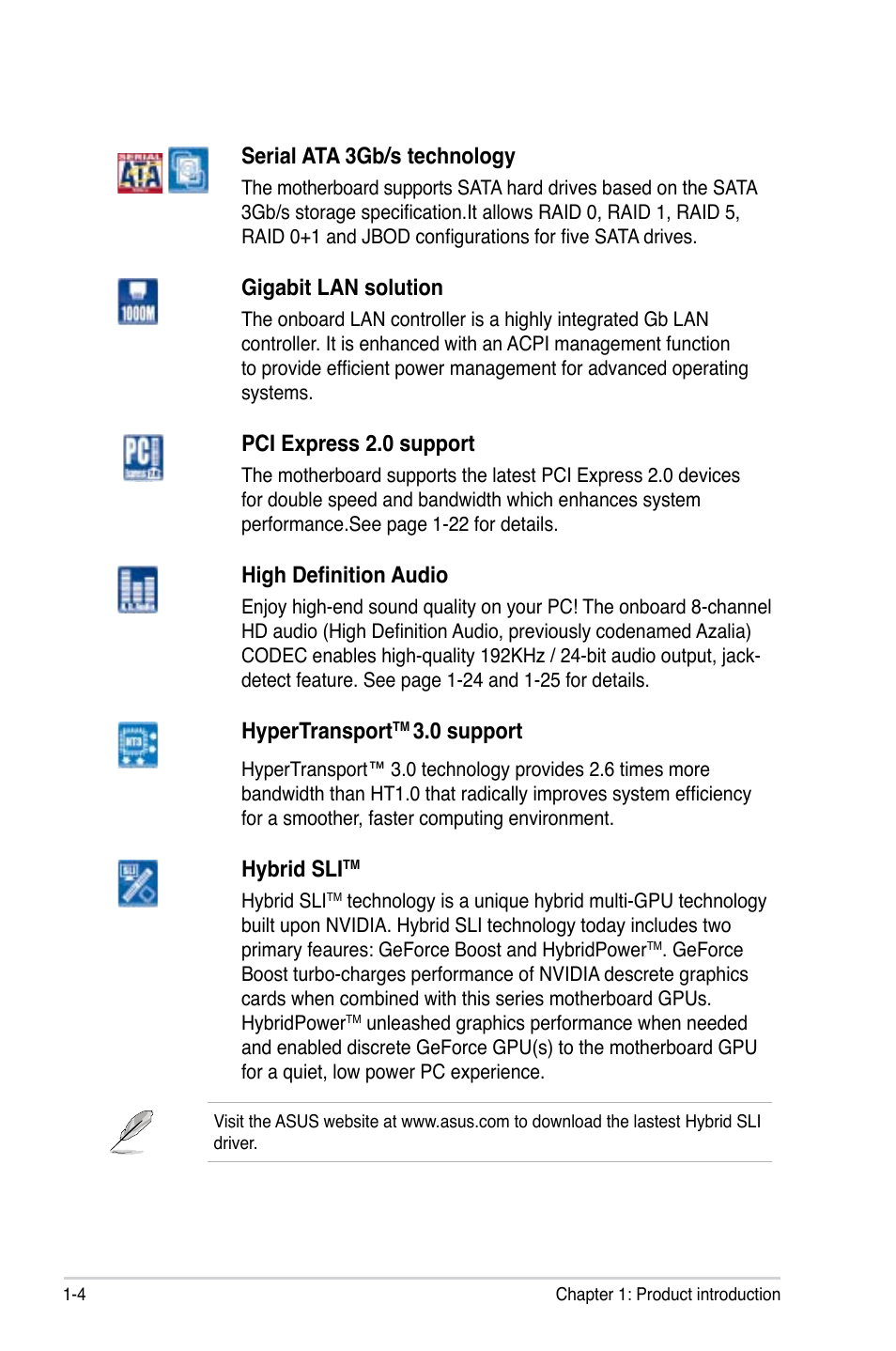 Asus M3N78-VM User Manual | Page 16 / 105