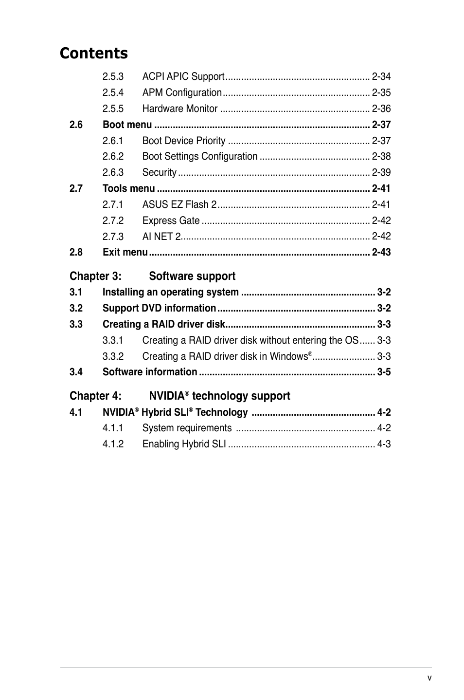 Asus M3N78-VM User Manual | Page 5 / 105