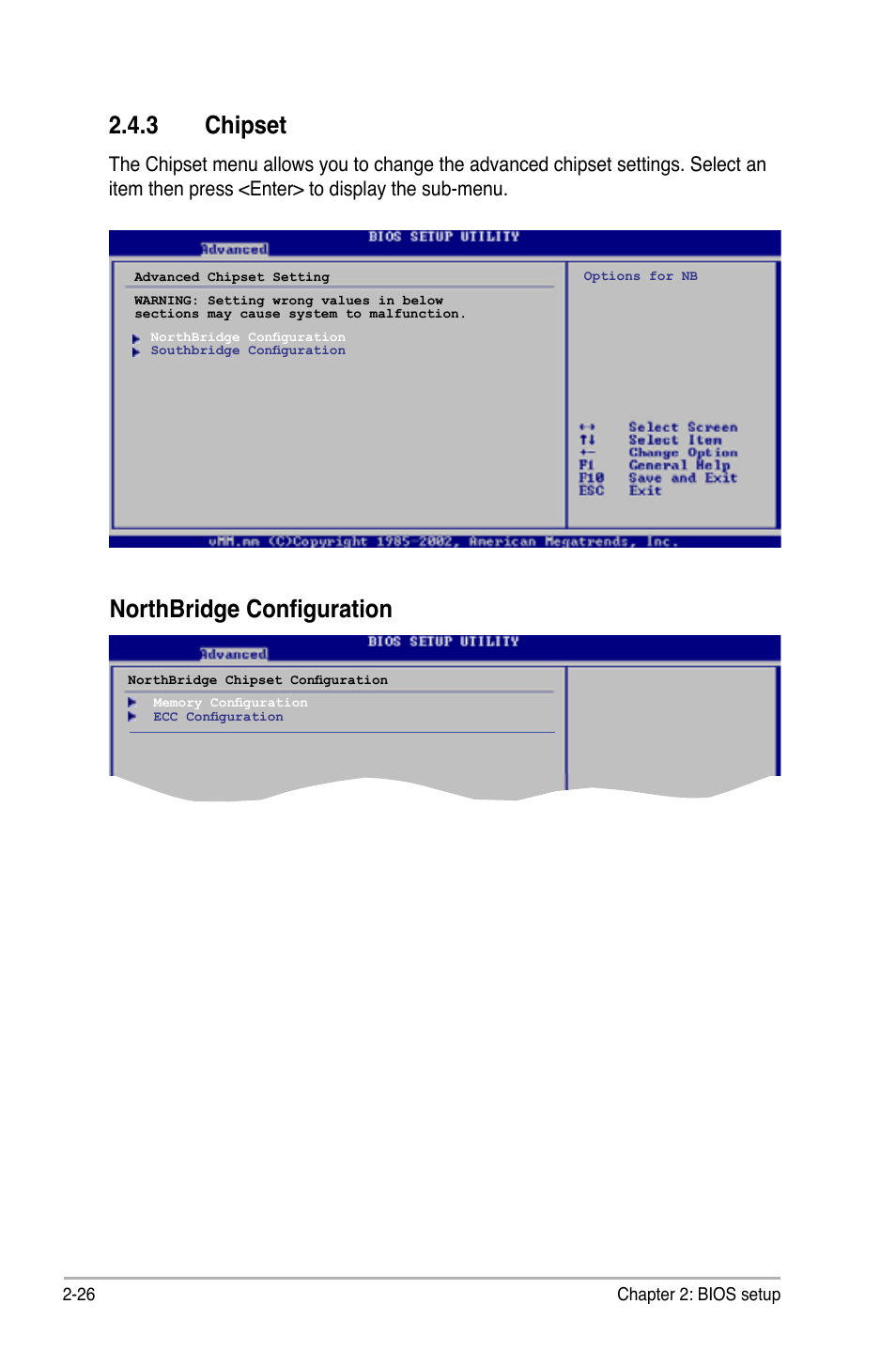 3 chipset, Chipset -26, Northbridge configuration 2.4.3 chipset | Asus M3N78-VM User Manual | Page 73 / 105