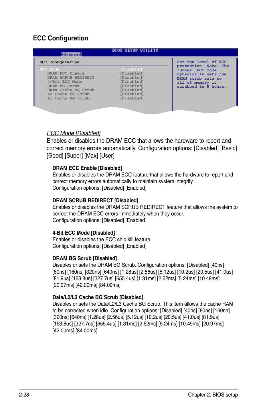 Ecc configuration | Asus M3N78-VM User Manual | Page 75 / 105