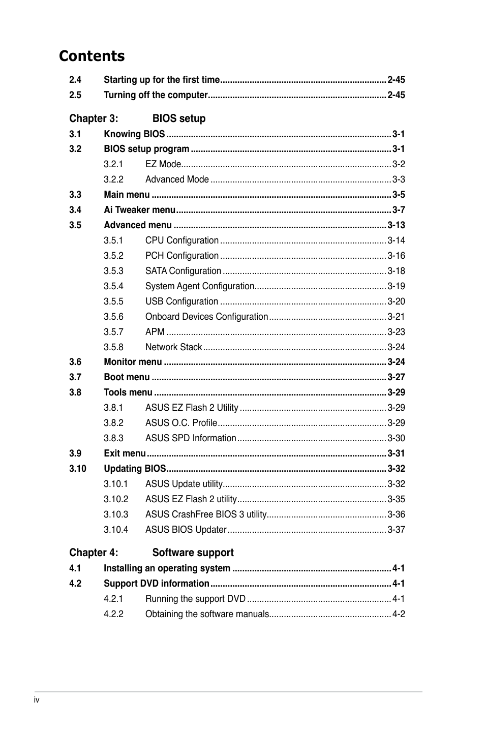 Asus P8H77-M PRO User Manual | Page 4 / 150