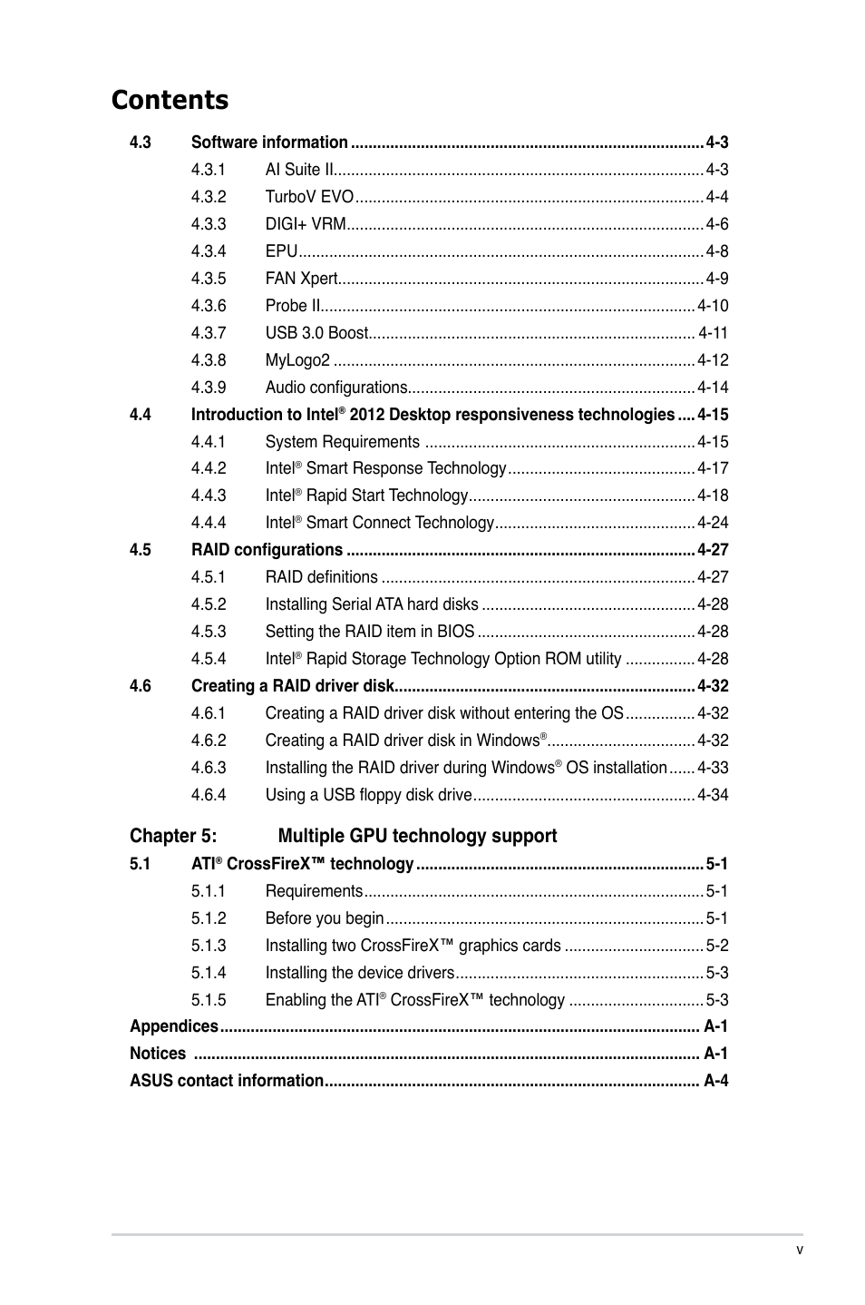 Asus P8H77-M PRO User Manual | Page 5 / 150