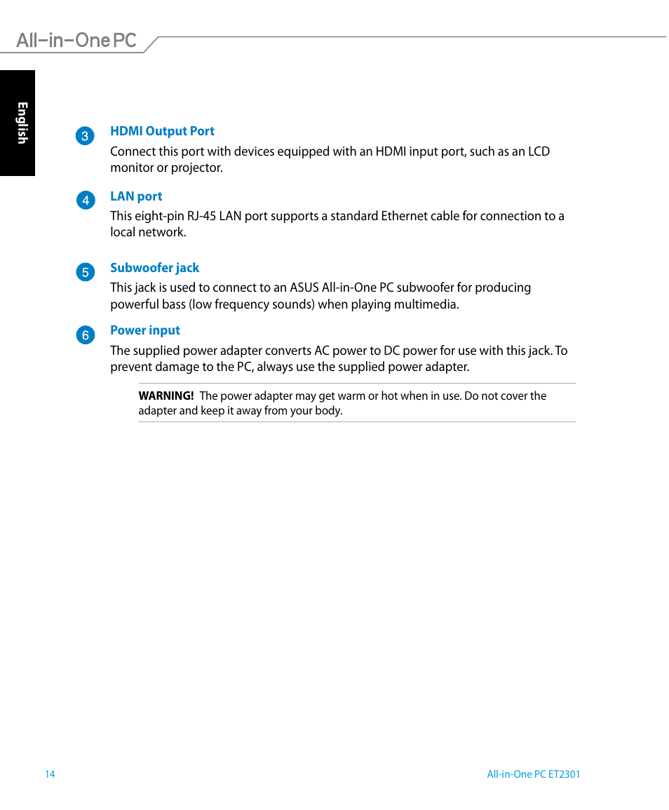 Asus ET2301IUTH User Manual | Page 14 / 66