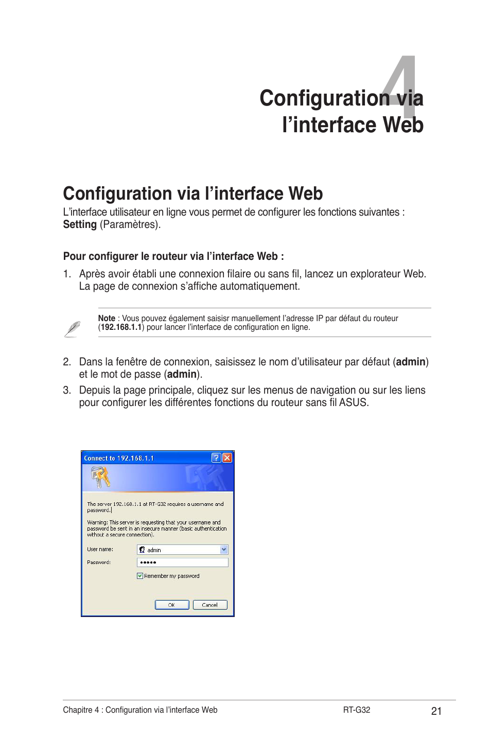 Configuration via l’interface web | Asus RT-G32 User Manual | Page 153 / 743