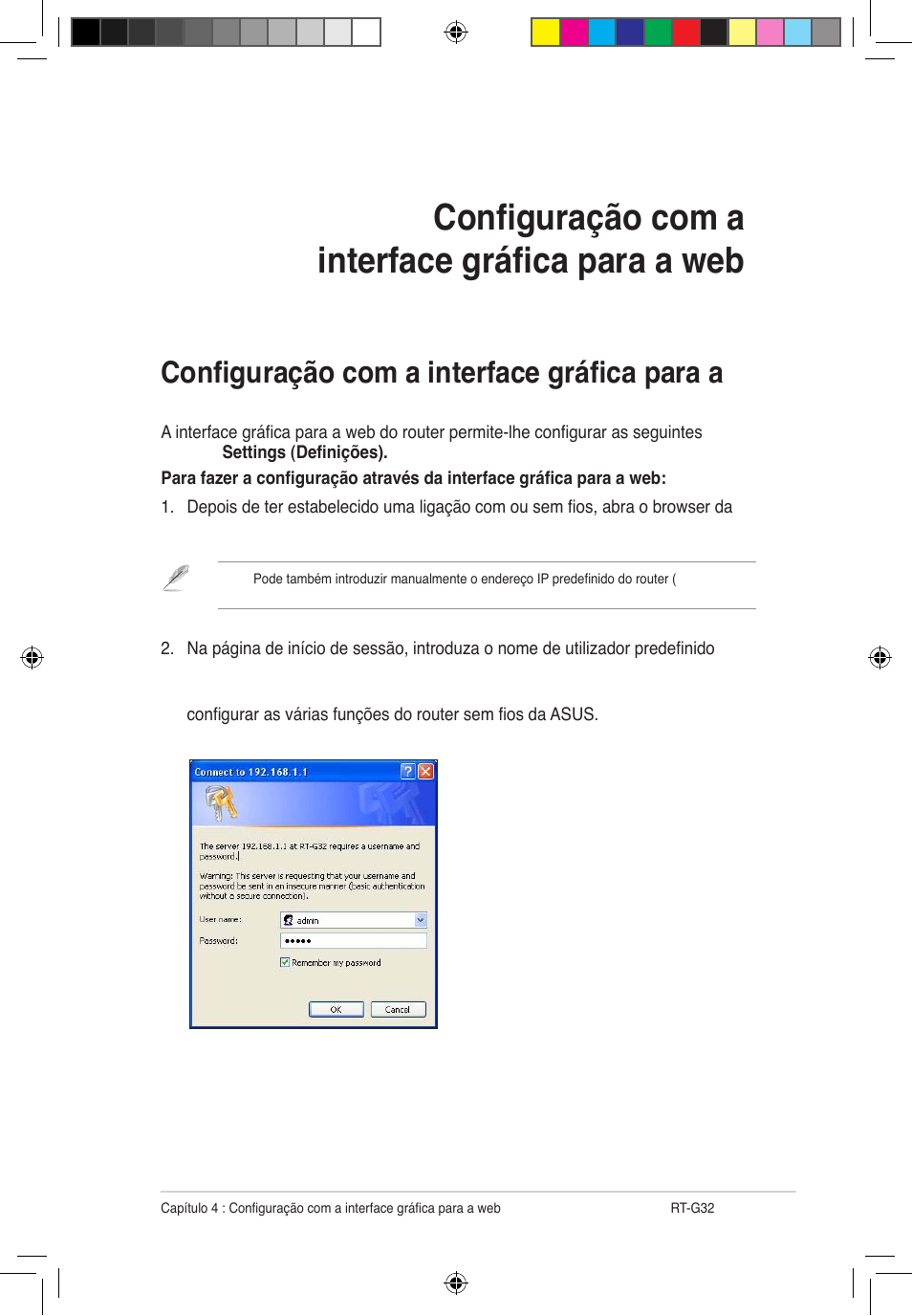 Configuração com a interface gráfica para a web | Asus RT-G32 User Manual | Page 419 / 743