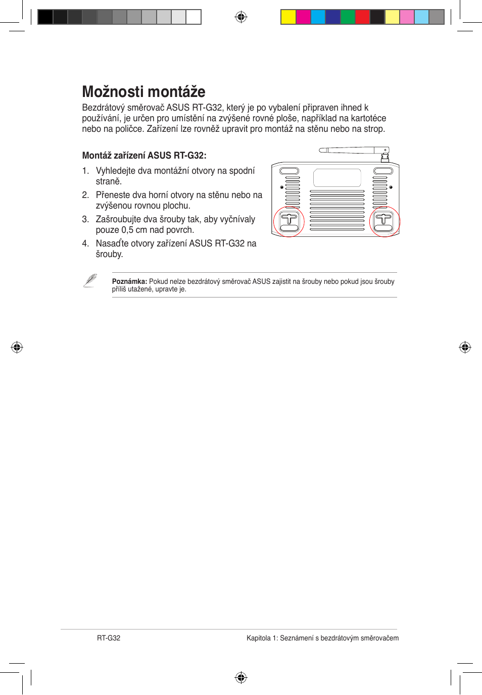 Možnosti montáže | Asus RT-G32 User Manual | Page 54 / 743