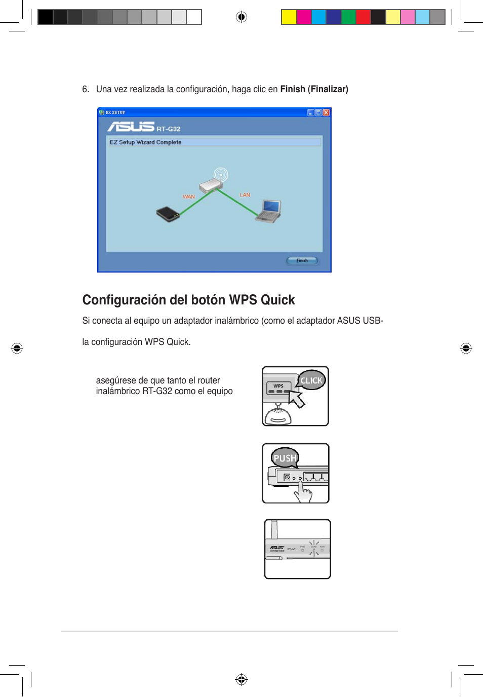 Configuración del botón wps quick | Asus RT-G32 User Manual | Page 606 / 743