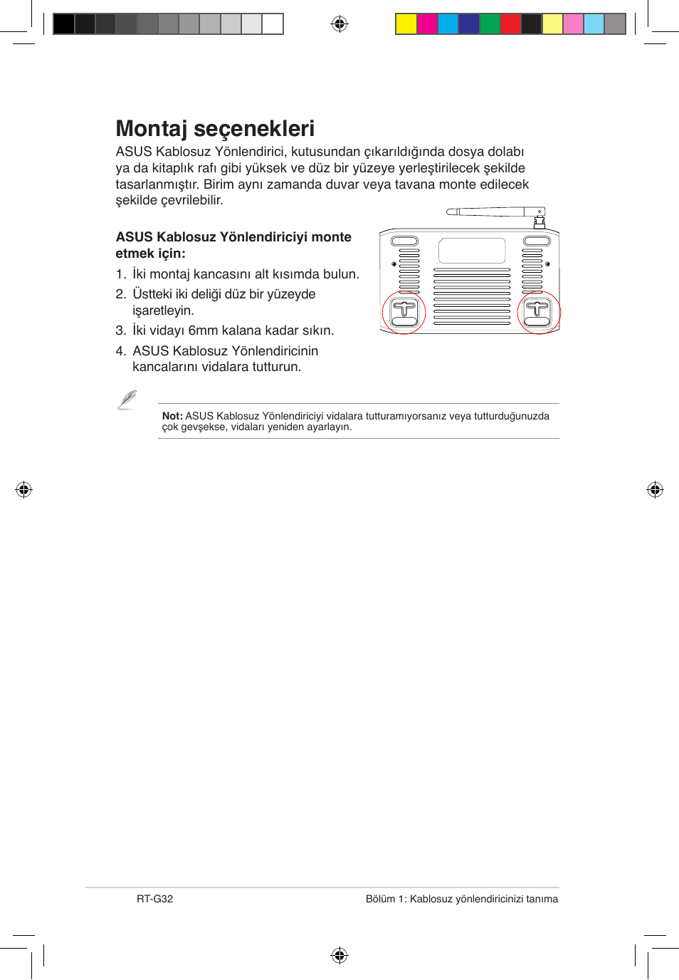 Montaj seçenekleri | Asus RT-G32 User Manual | Page 672 / 743