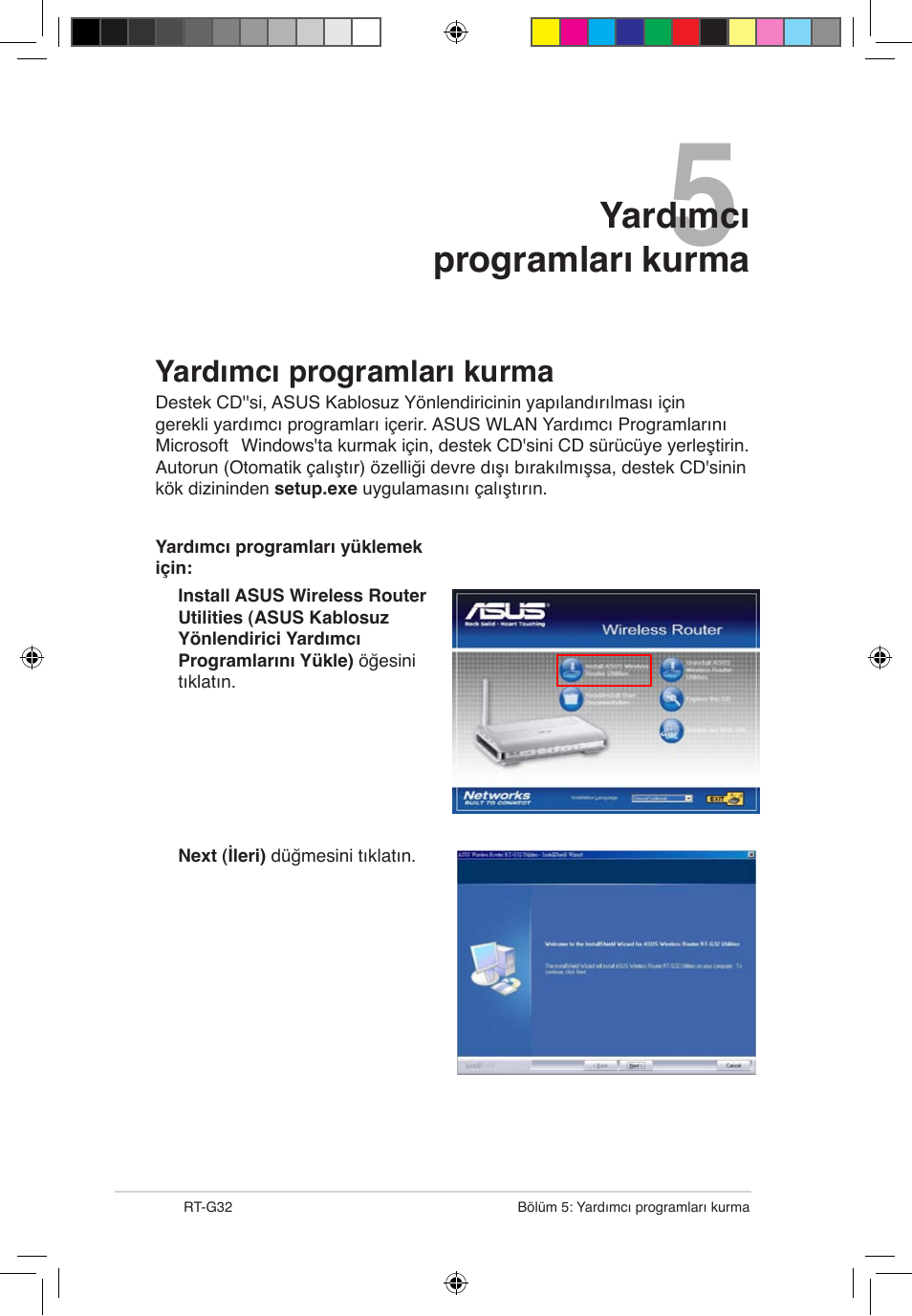 Yardımcı programları kurma | Asus RT-G32 User Manual | Page 686 / 743