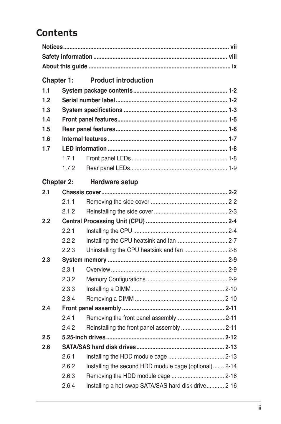 Asus TS300-E6/PS4 User Manual | Page 3 / 168