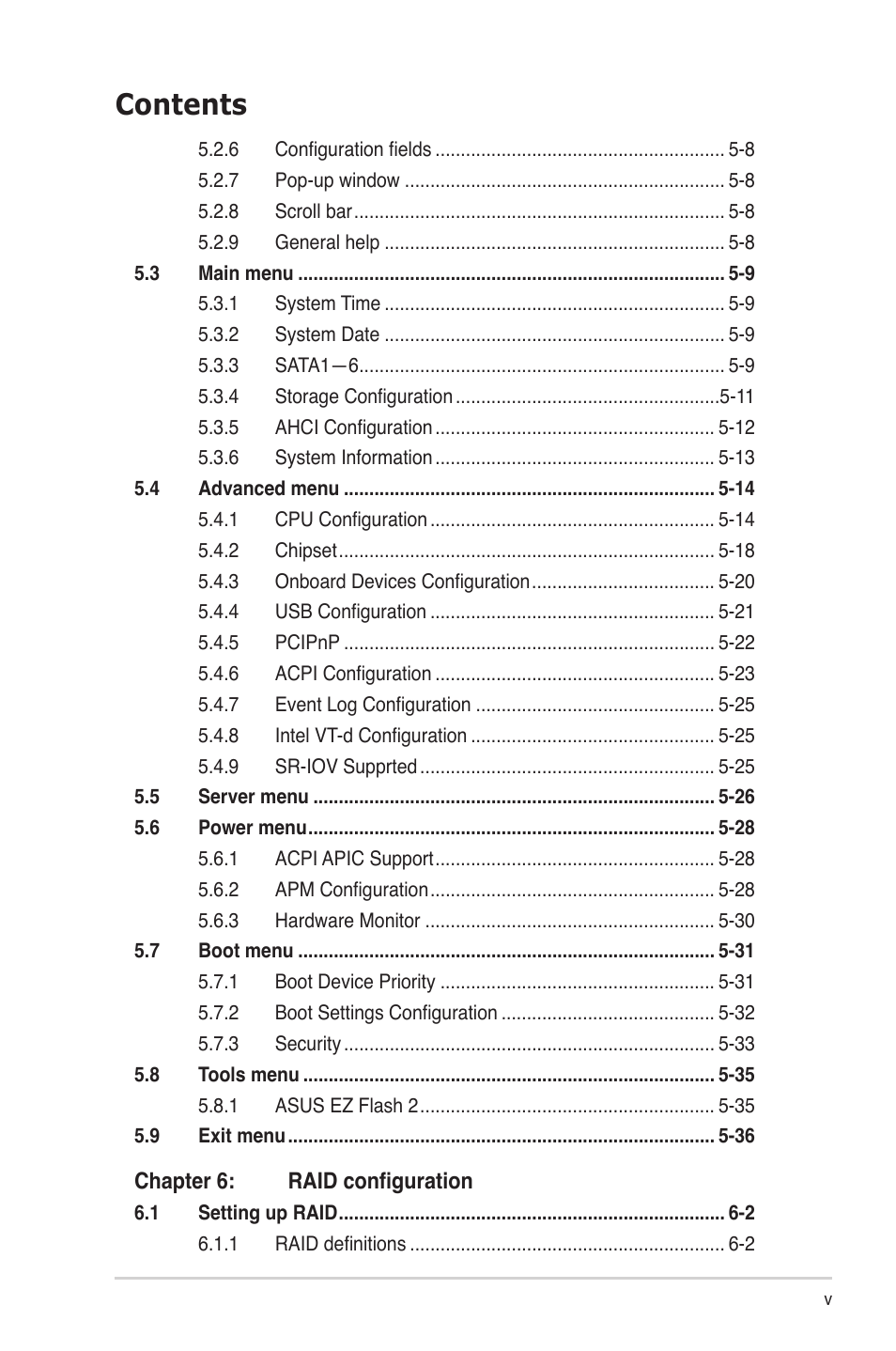 Asus TS300-E6/PS4 User Manual | Page 5 / 168