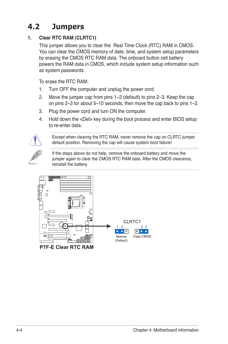 2 jumpers, Jumpers -4 | Asus TS300-E6/PS4 User Manual | Page 58 / 168