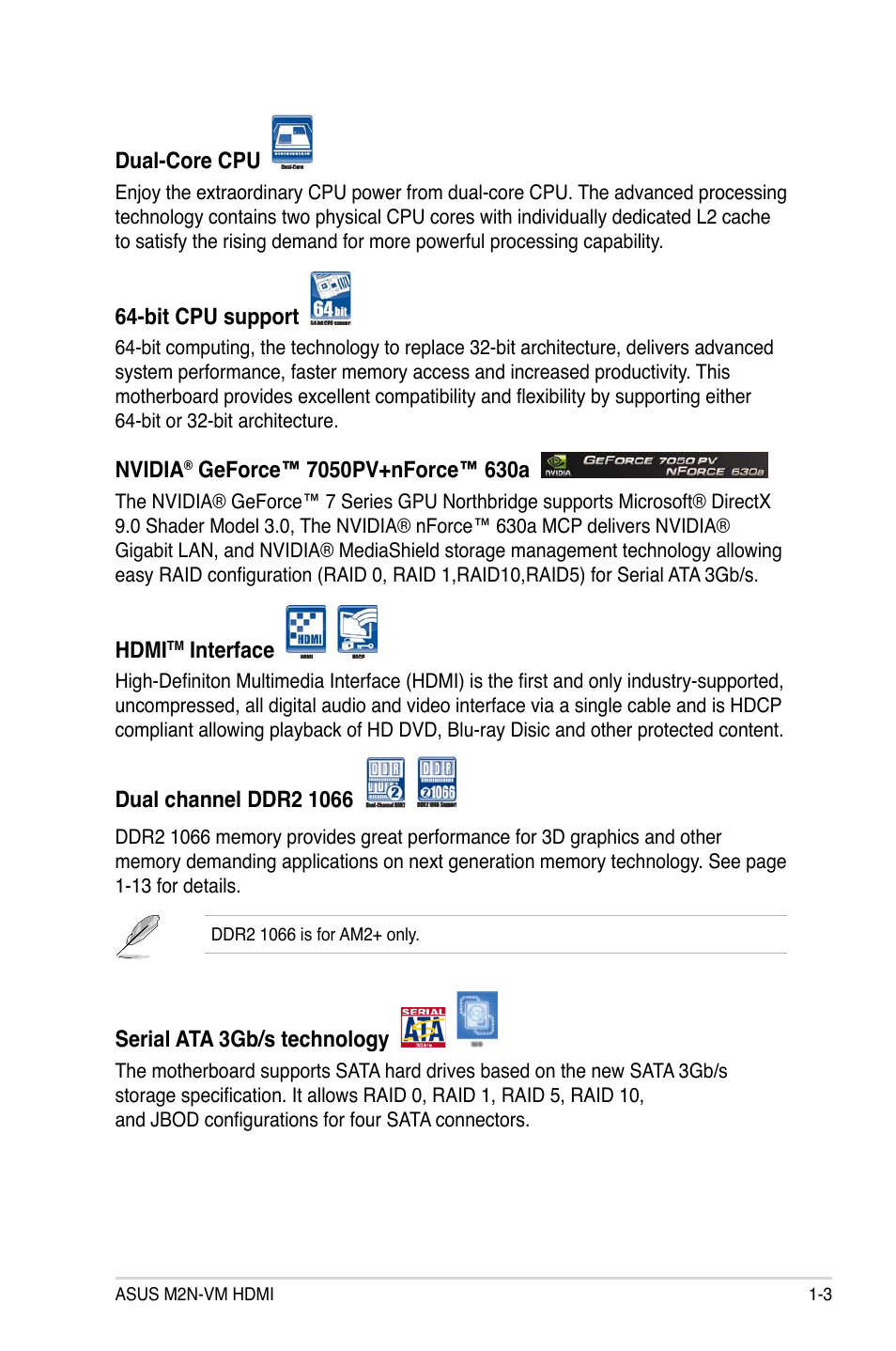 Asus M2N-VM HDMI User Manual | Page 15 / 98