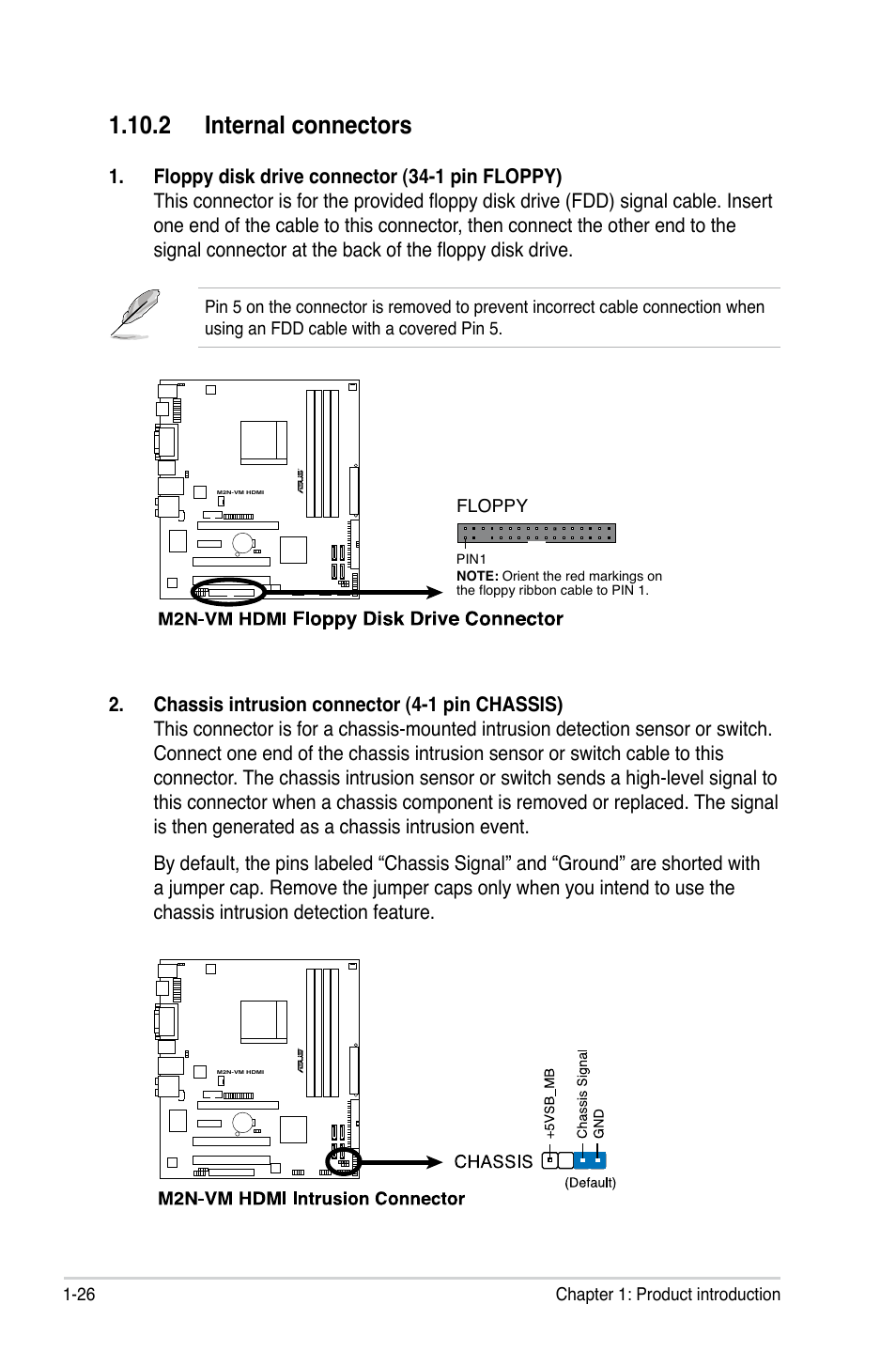 2 internal connectors | Asus M2N-VM HDMI User Manual | Page 38 / 98