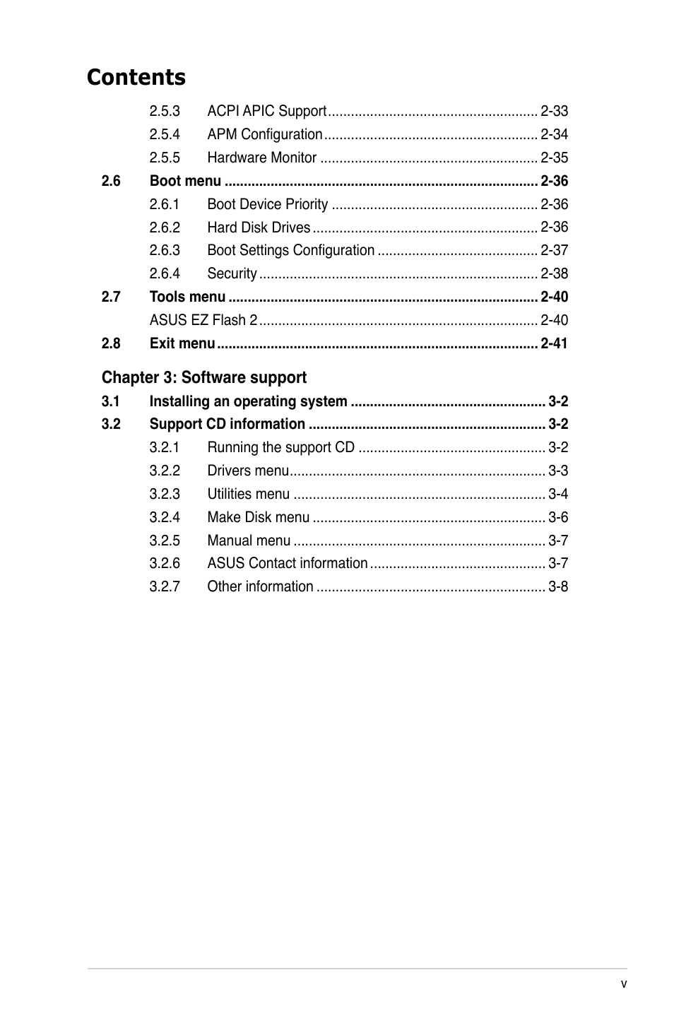 Asus M2N-VM HDMI User Manual | Page 5 / 98