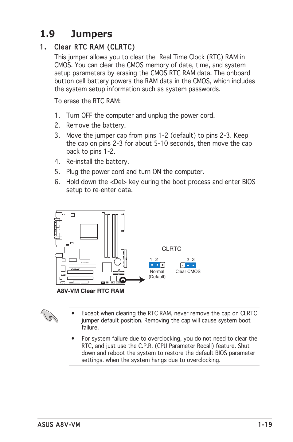 9 jumpers | Asus A8V-VM User Manual | Page 31 / 84