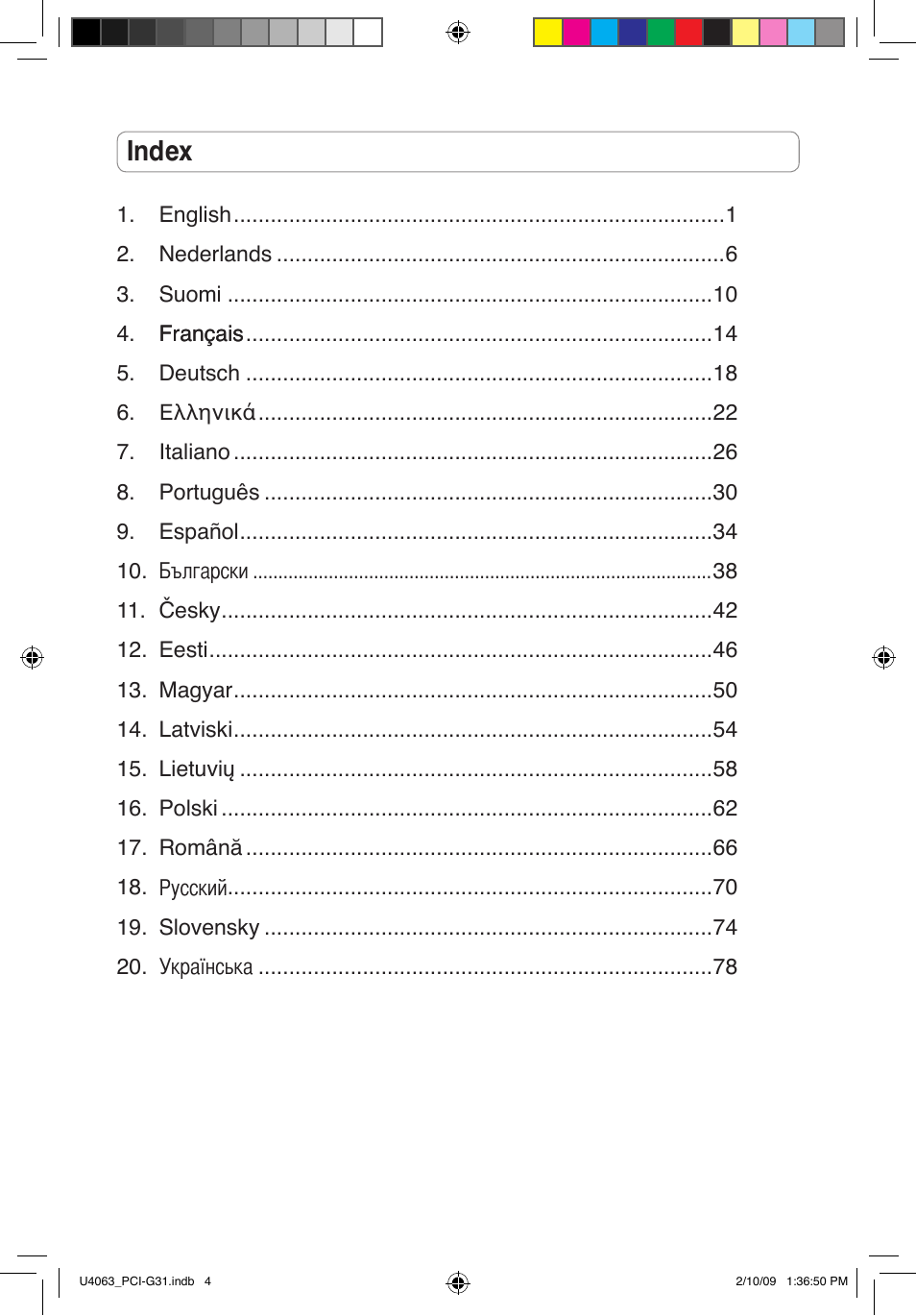 Index | Asus PCI-G31 User Manual | Page 4 / 87