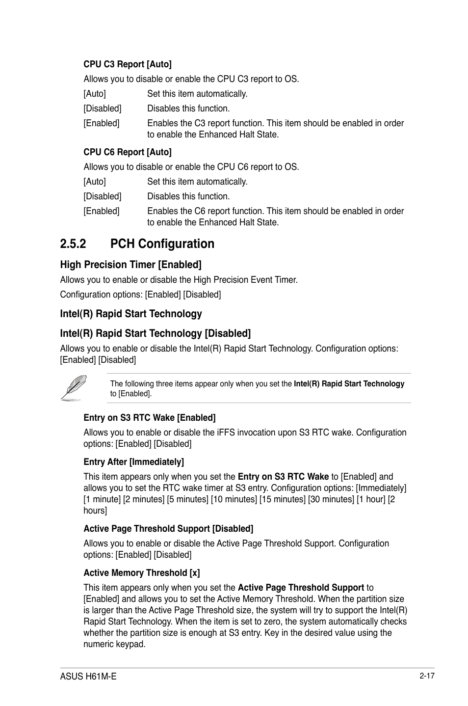 2 pch configuration | Asus H61M-E User Manual | Page 51 / 72