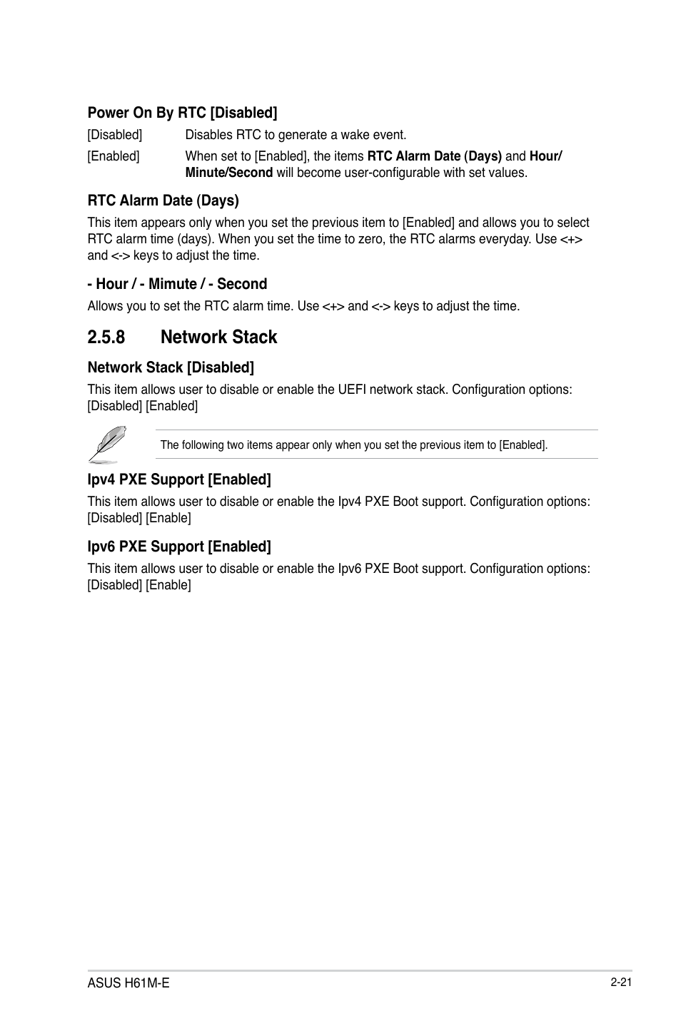 8 network stack | Asus H61M-E User Manual | Page 55 / 72