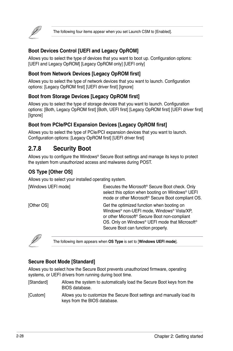 8 security boot | Asus H61M-E User Manual | Page 62 / 72