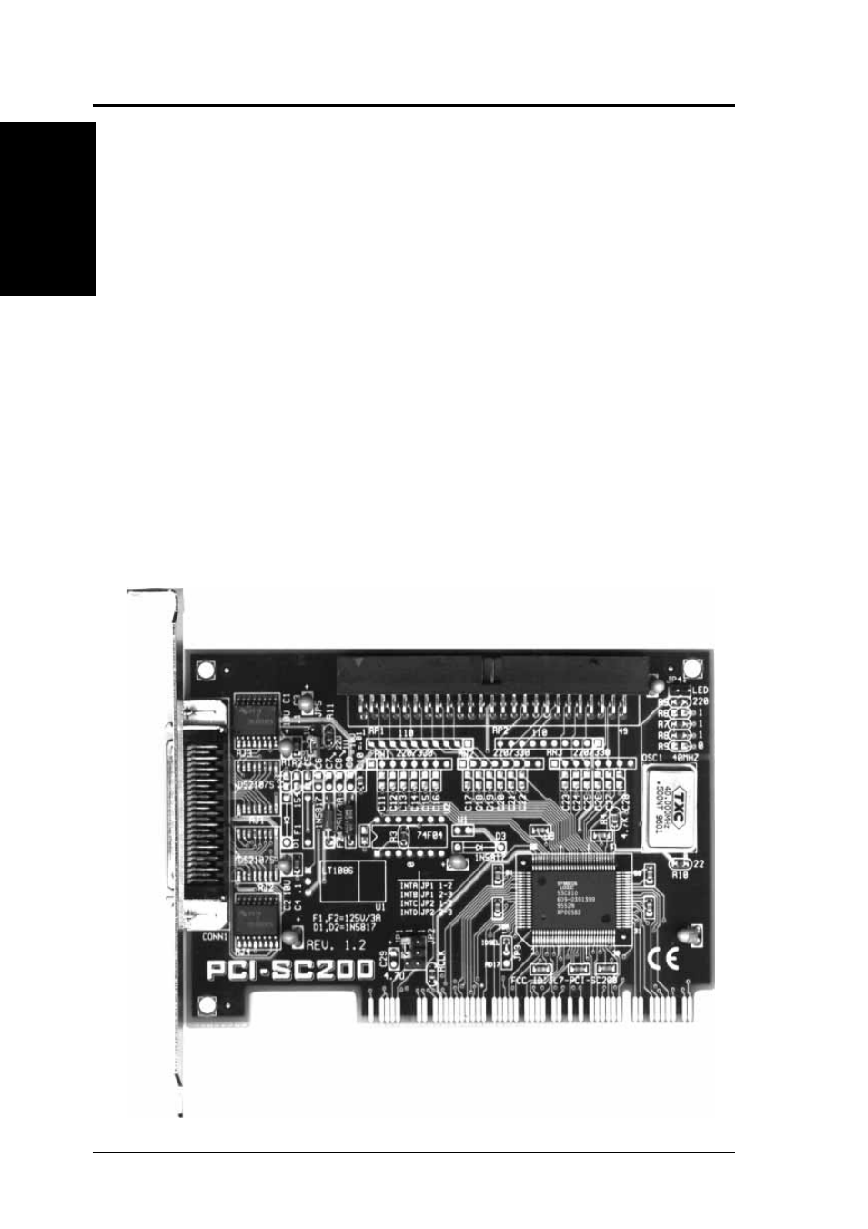 Vi. pci-sc200 scsi card, The pci-sc200 scsi interface card, Setting up the pci-sc200 | Asus P/I-P55TP4N User Manual | Page 62 / 64