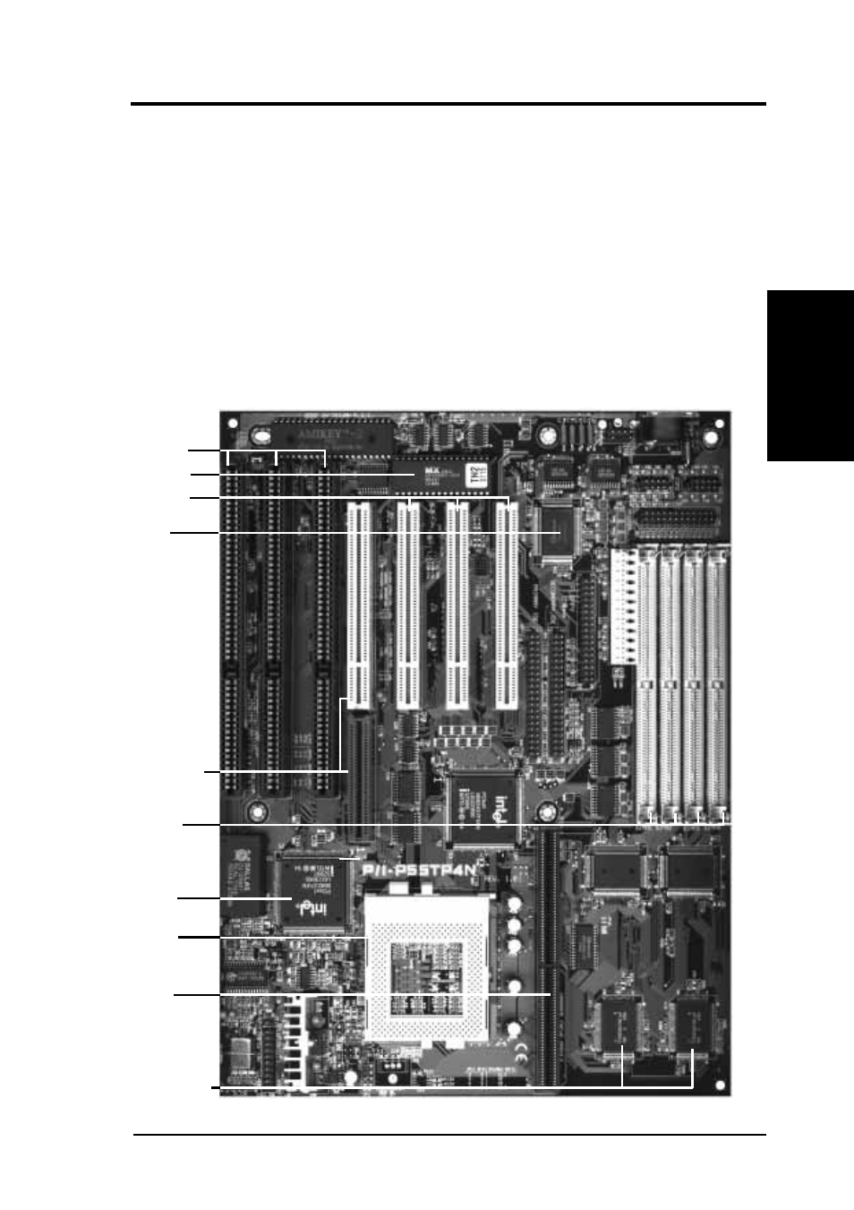 Ii. features, Parts of the motherboard | Asus P/I-P55TP4N User Manual | Page 9 / 64