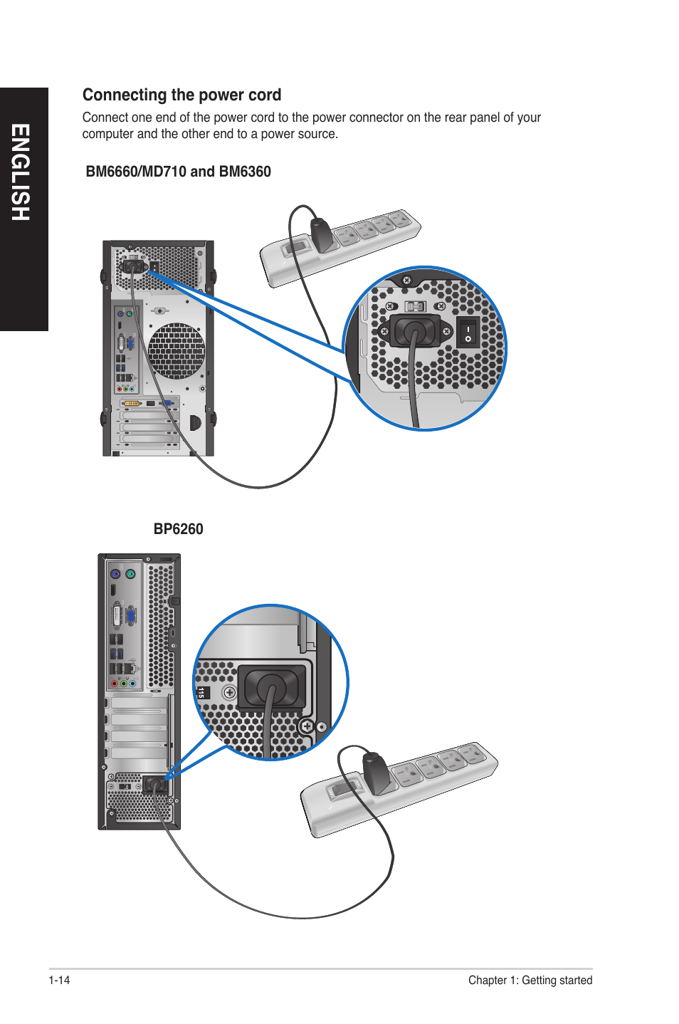 English | Asus BP6260 User Manual | Page 22 / 64