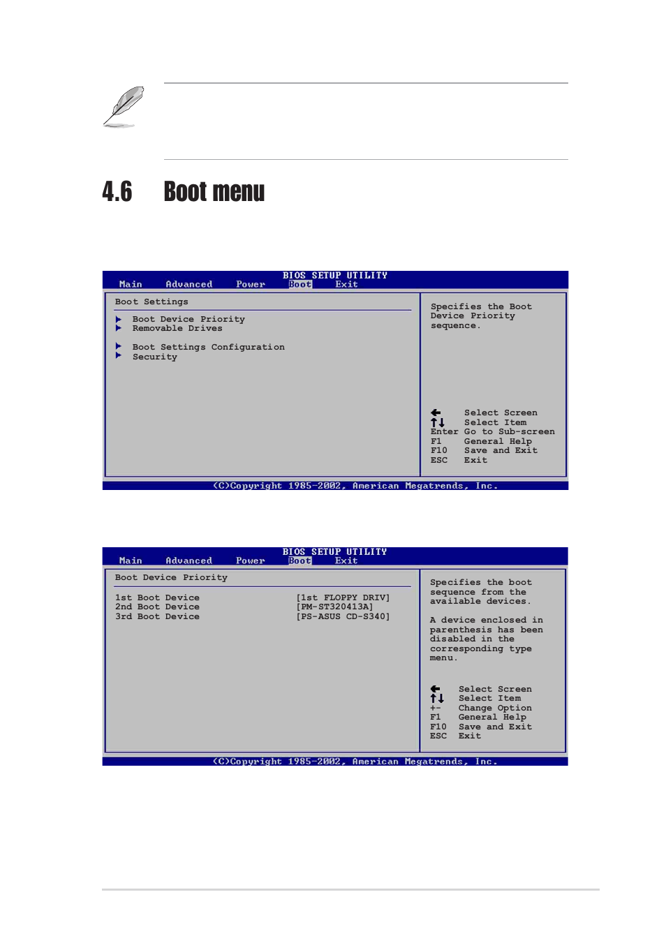 6 boot menu, 1 boot device priority, 1st ~ xxth boot device [1st floppy drive | Asus SK8V User Manual | Page 101 / 144