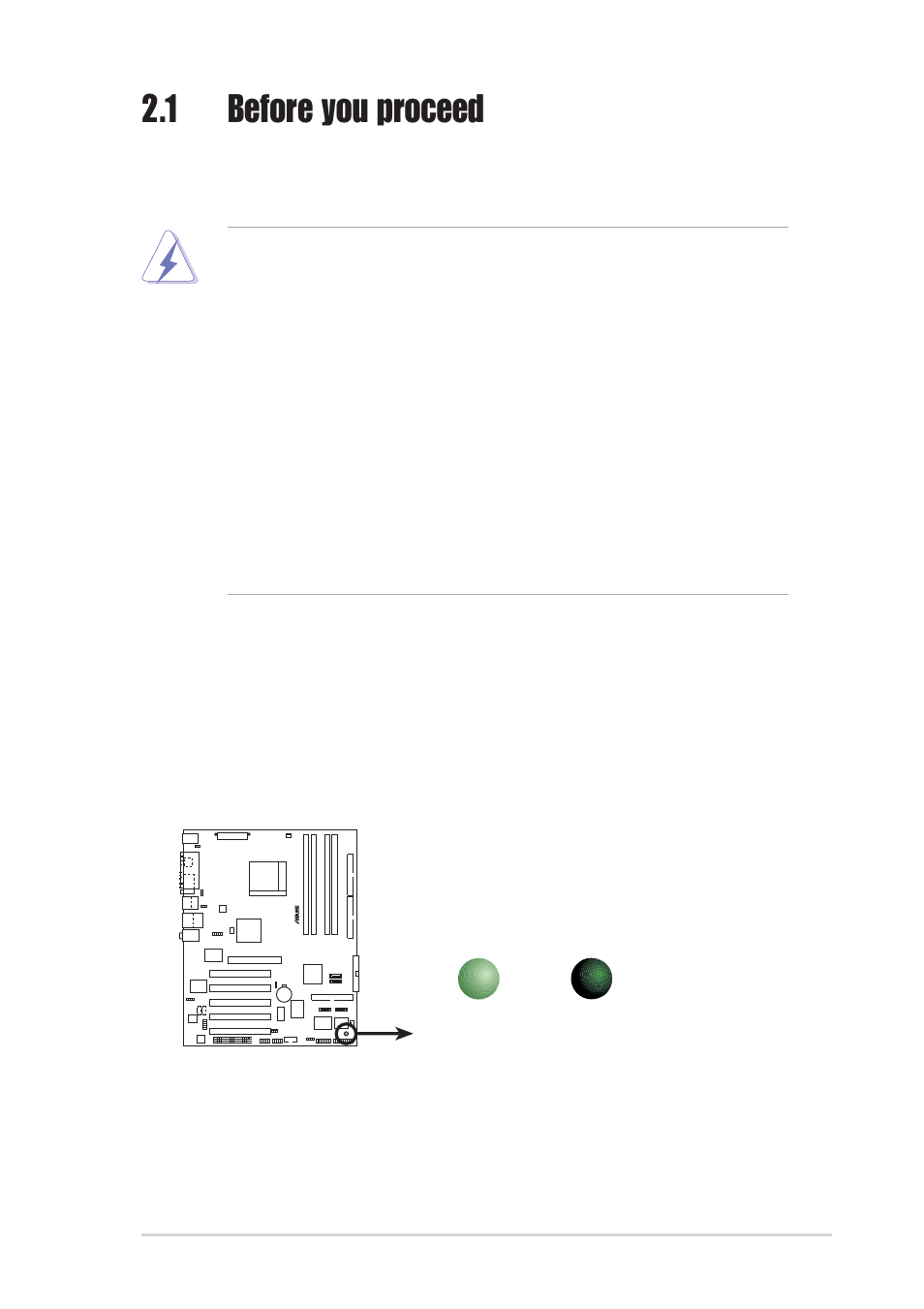 1 before you proceed, Onboard led | Asus SK8V User Manual | Page 23 / 144