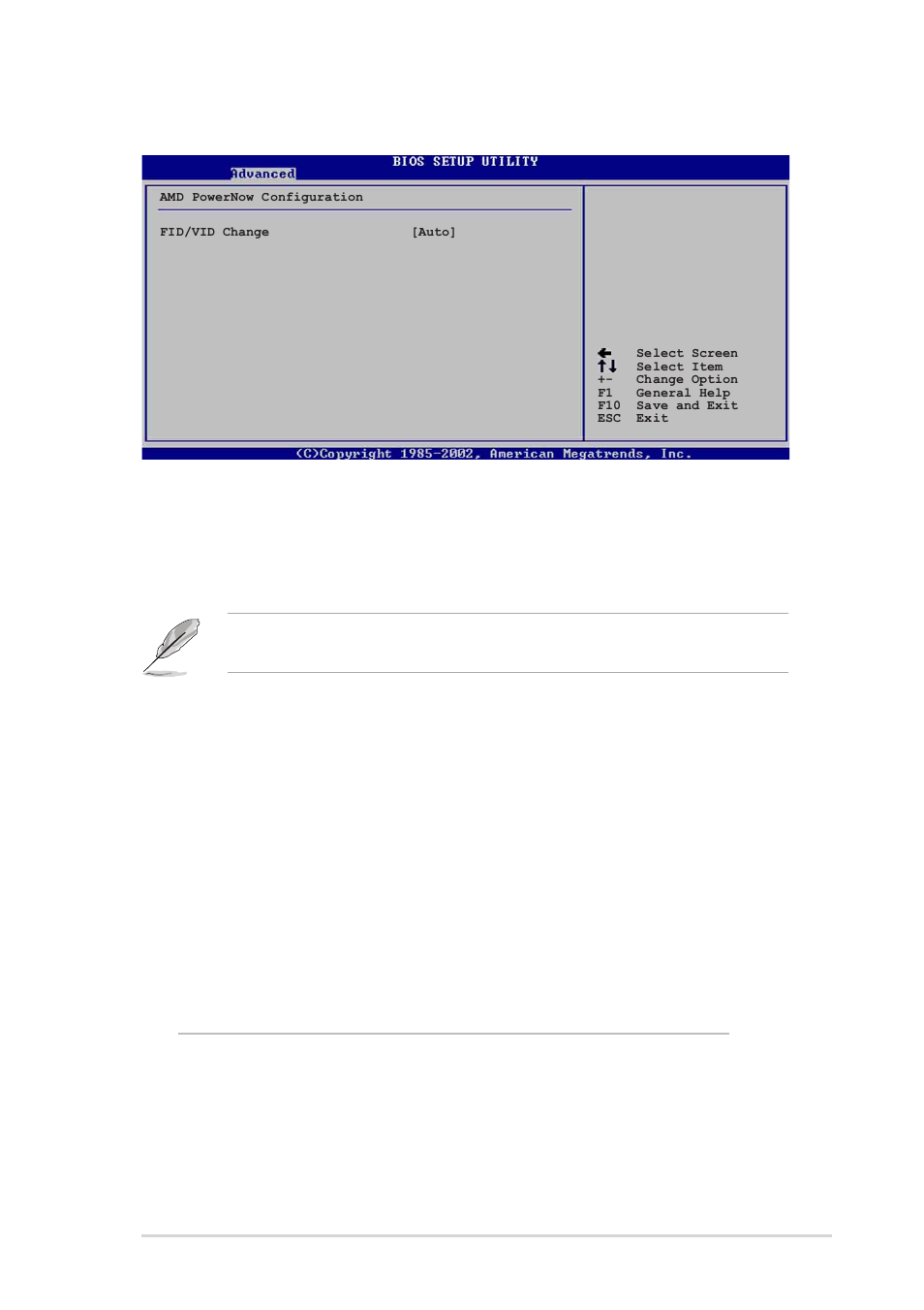 Amd powernow configuration, Fid/vid change [auto, Processor | Hammer vid [ 1.550 v | Asus SK8V User Manual | Page 87 / 144