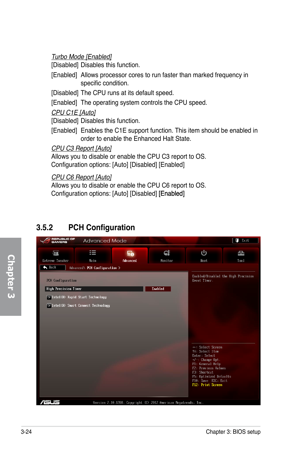 2 pch configuration, Pch configuration -24, Chapter 3 | Asus MAXIMUS V GENE User Manual | Page 104 / 208