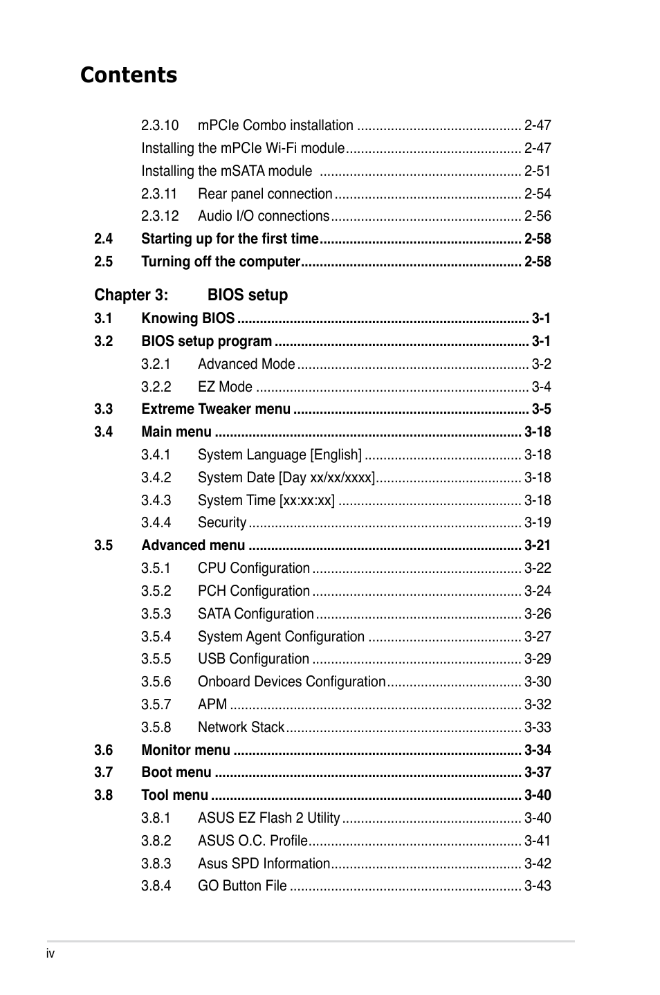 Asus MAXIMUS V GENE User Manual | Page 4 / 208