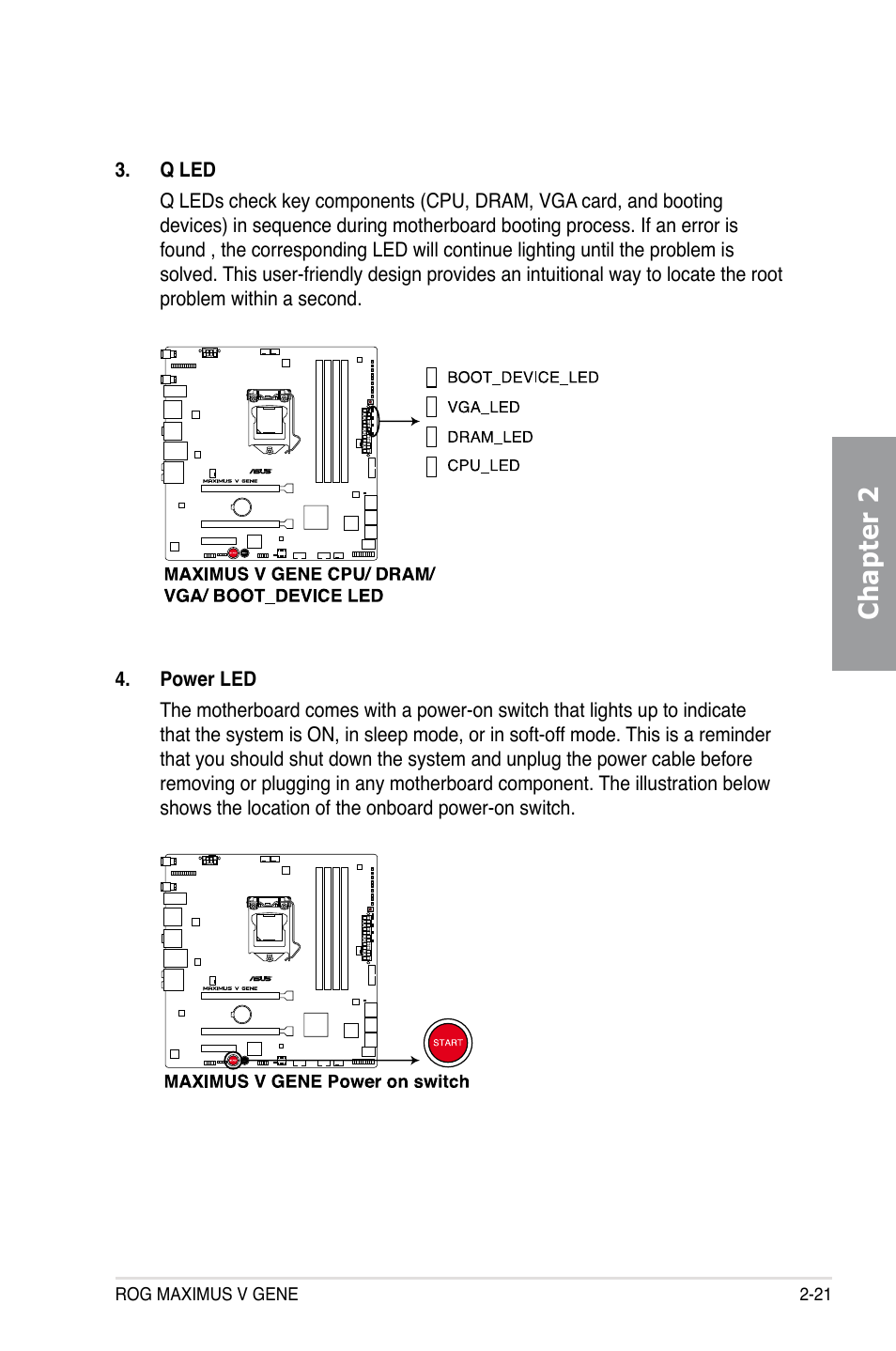 Chapter 2 | Asus MAXIMUS V GENE User Manual | Page 43 / 208