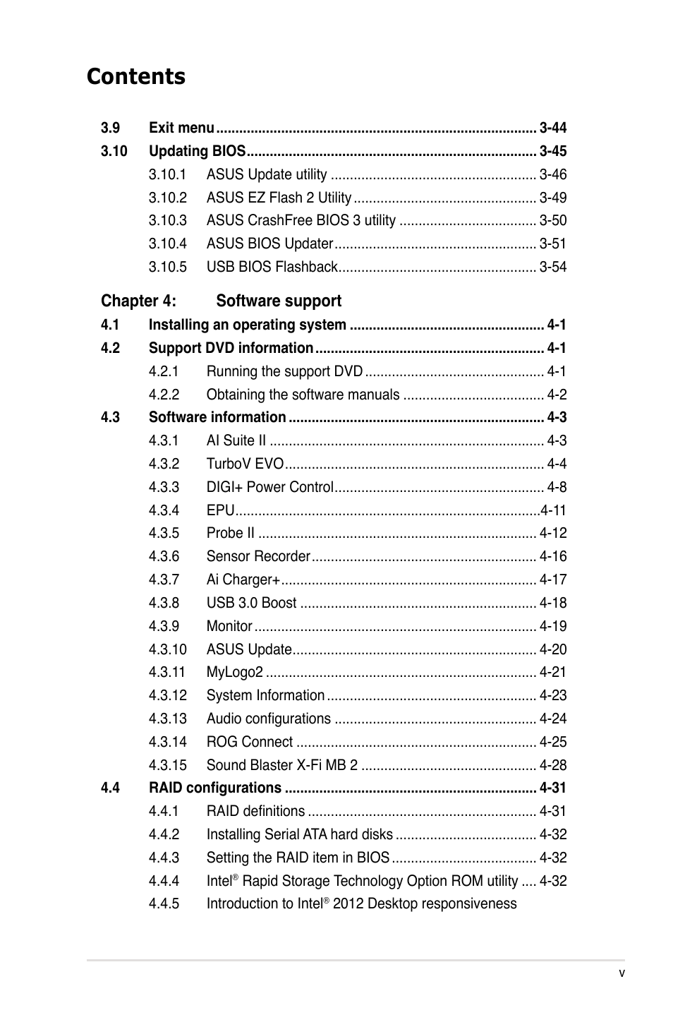 Asus MAXIMUS V GENE User Manual | Page 5 / 208