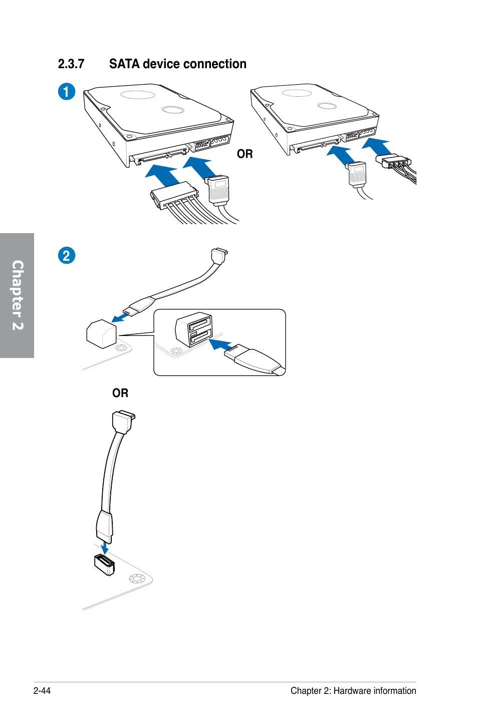 7 sata device connection, Sata device connection -44 | Asus MAXIMUS V GENE User Manual | Page 66 / 208