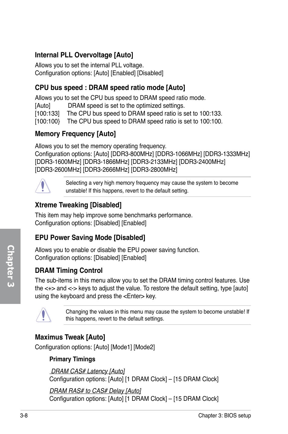 Chapter 3 | Asus MAXIMUS V GENE User Manual | Page 88 / 208