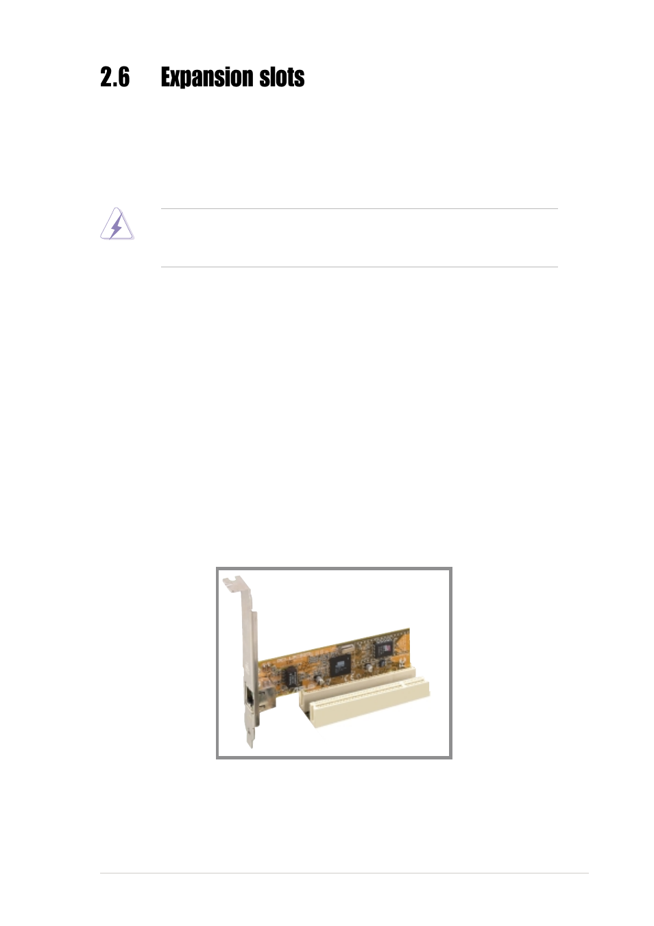 6 expansion slots, 1 installing an expansion card | Asus P4B-LS User Manual | Page 35 / 126