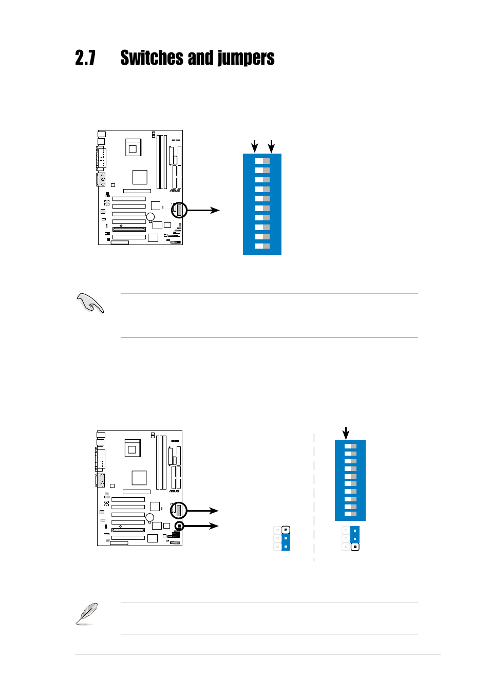 7 switches and jumpers, Asus p4b-ls motherboard user guide 2-17 | Asus P4B-LS User Manual | Page 39 / 126