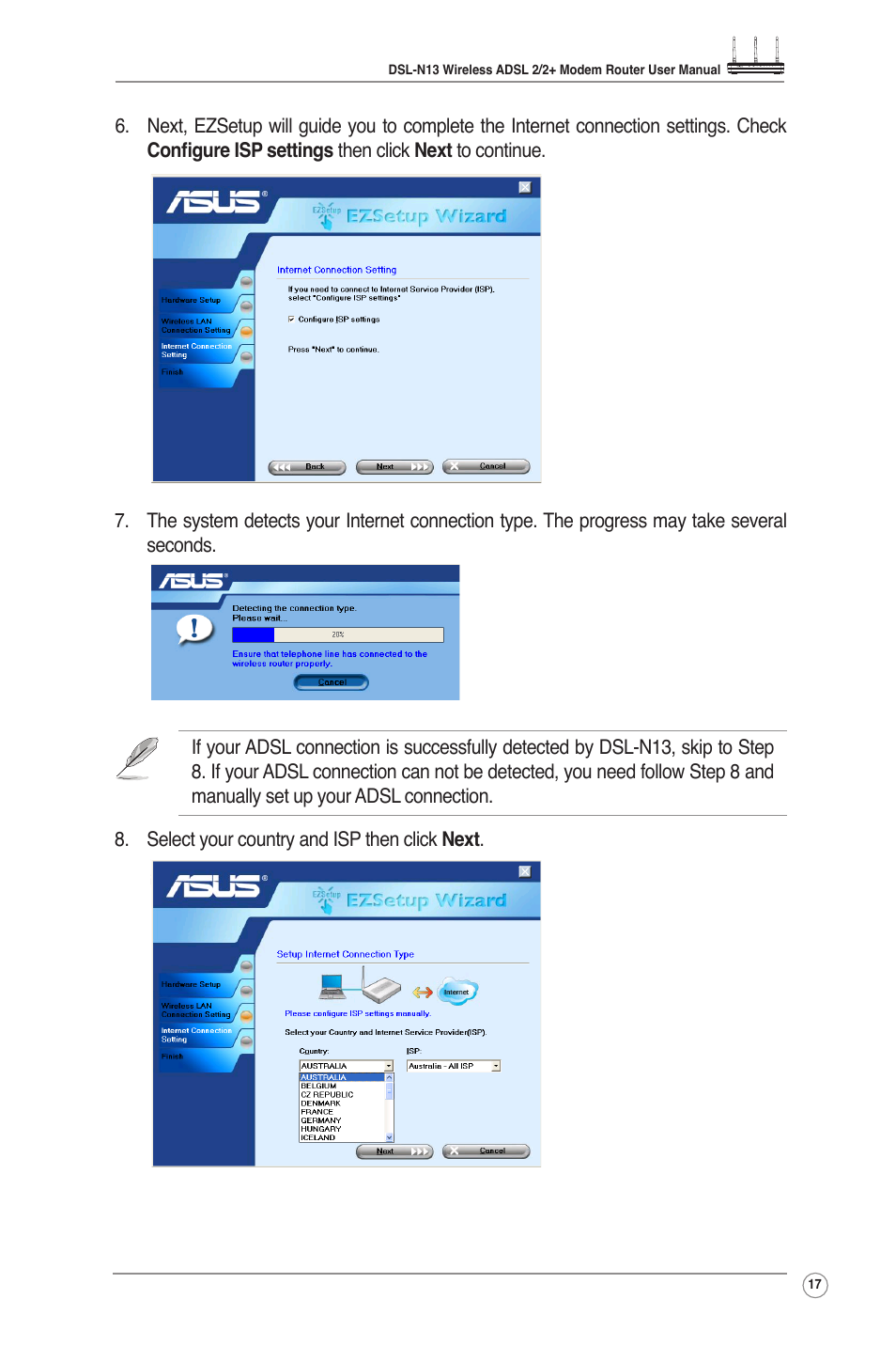 Asus DSL-N13 User Manual | Page 19 / 54