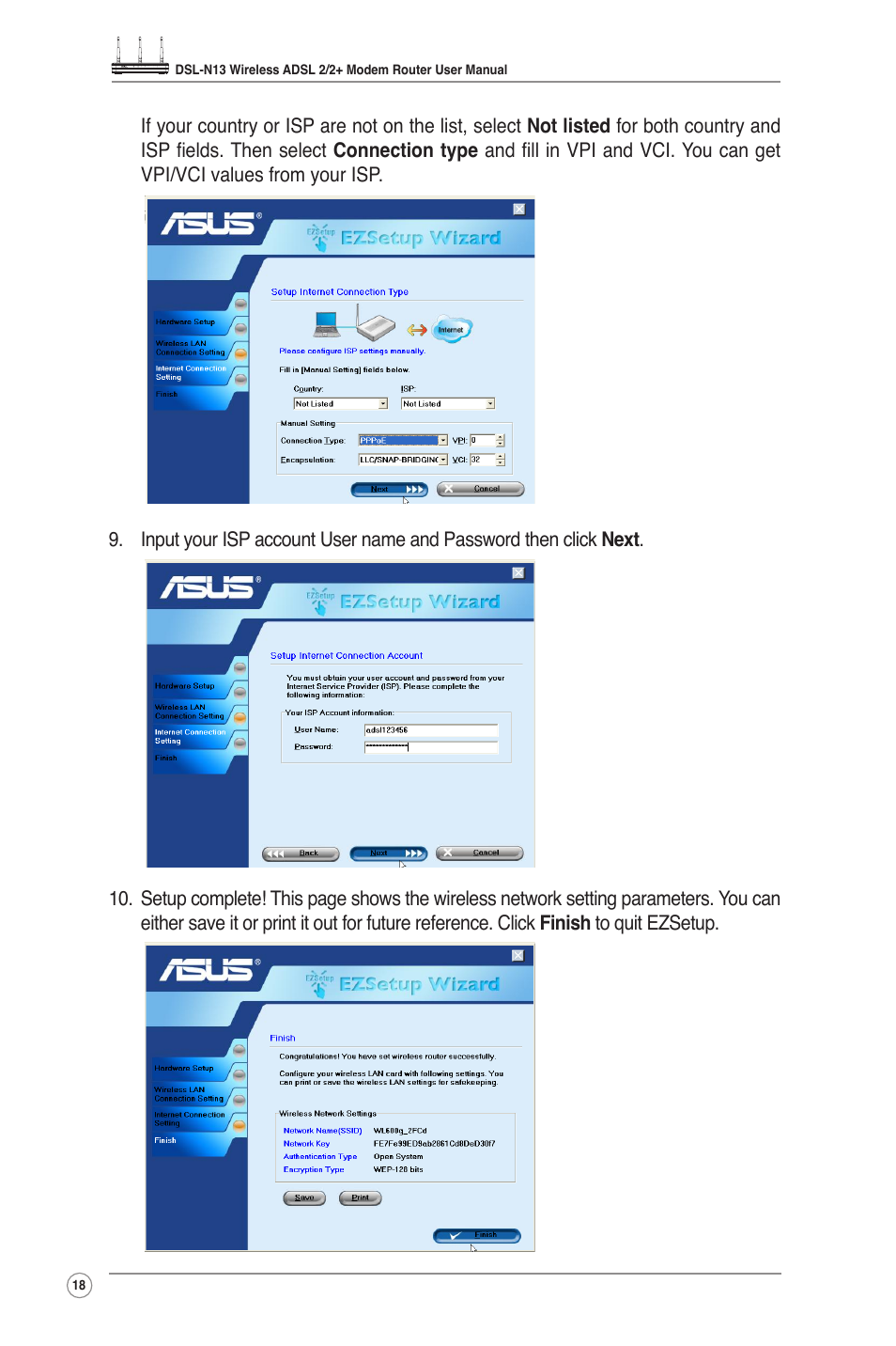 Asus DSL-N13 User Manual | Page 20 / 54