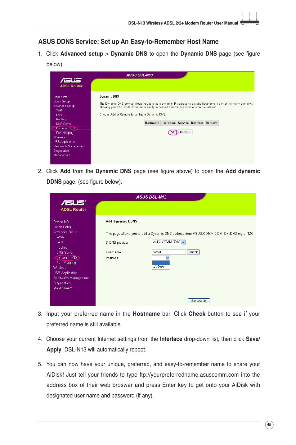 Asus DSL-N13 User Manual | Page 47 / 54