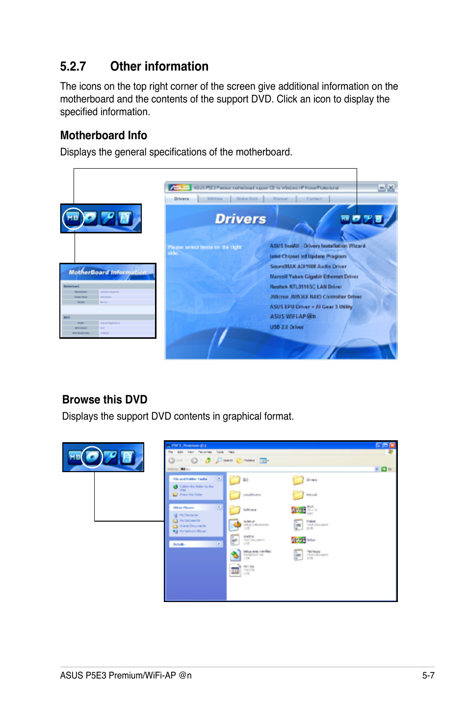 7 other information | Asus P5E3 Premium/WiFi-AP@n User Manual | Page 125 / 198