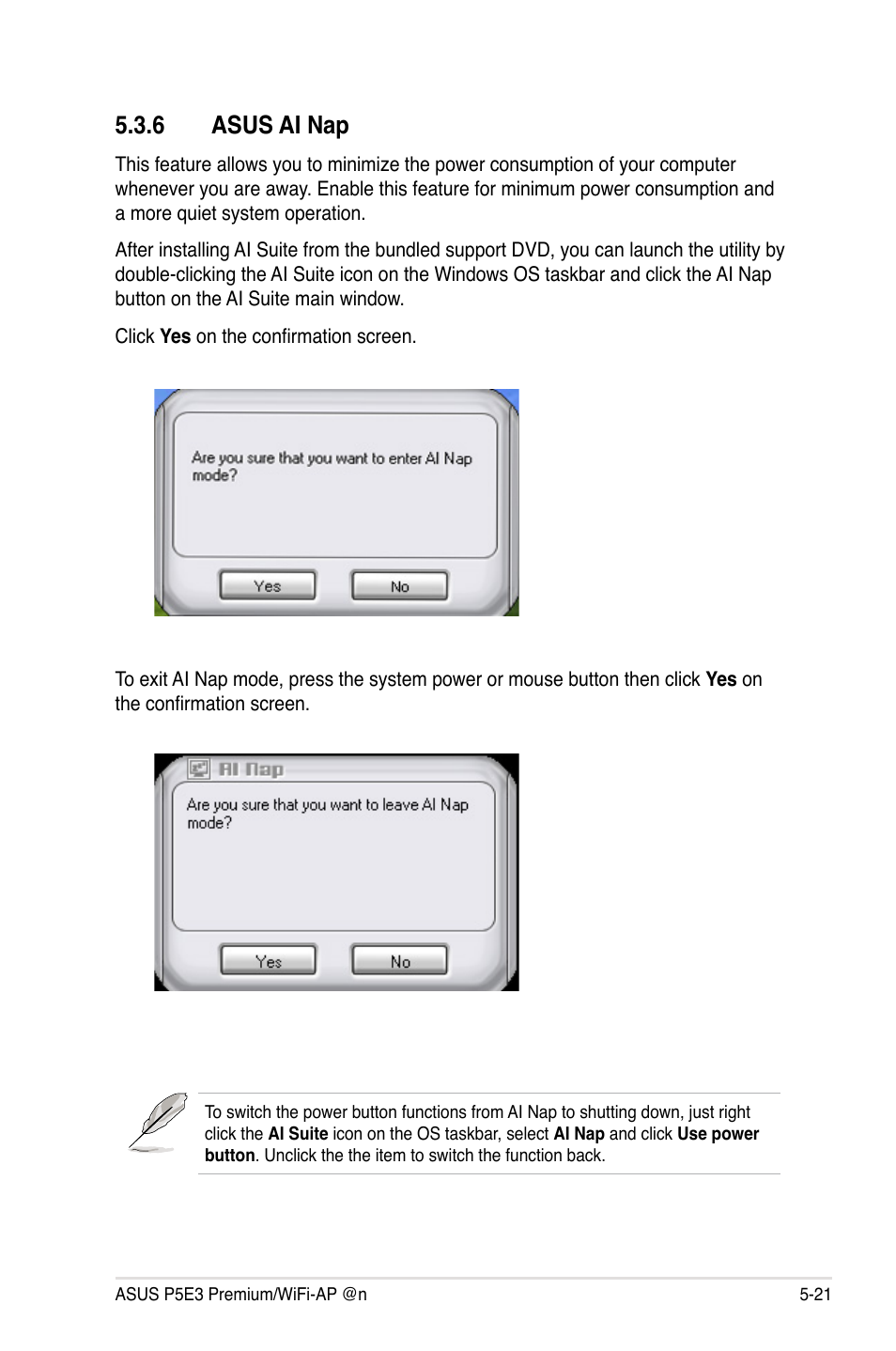 6 asus ai nap | Asus P5E3 Premium/WiFi-AP@n User Manual | Page 139 / 198